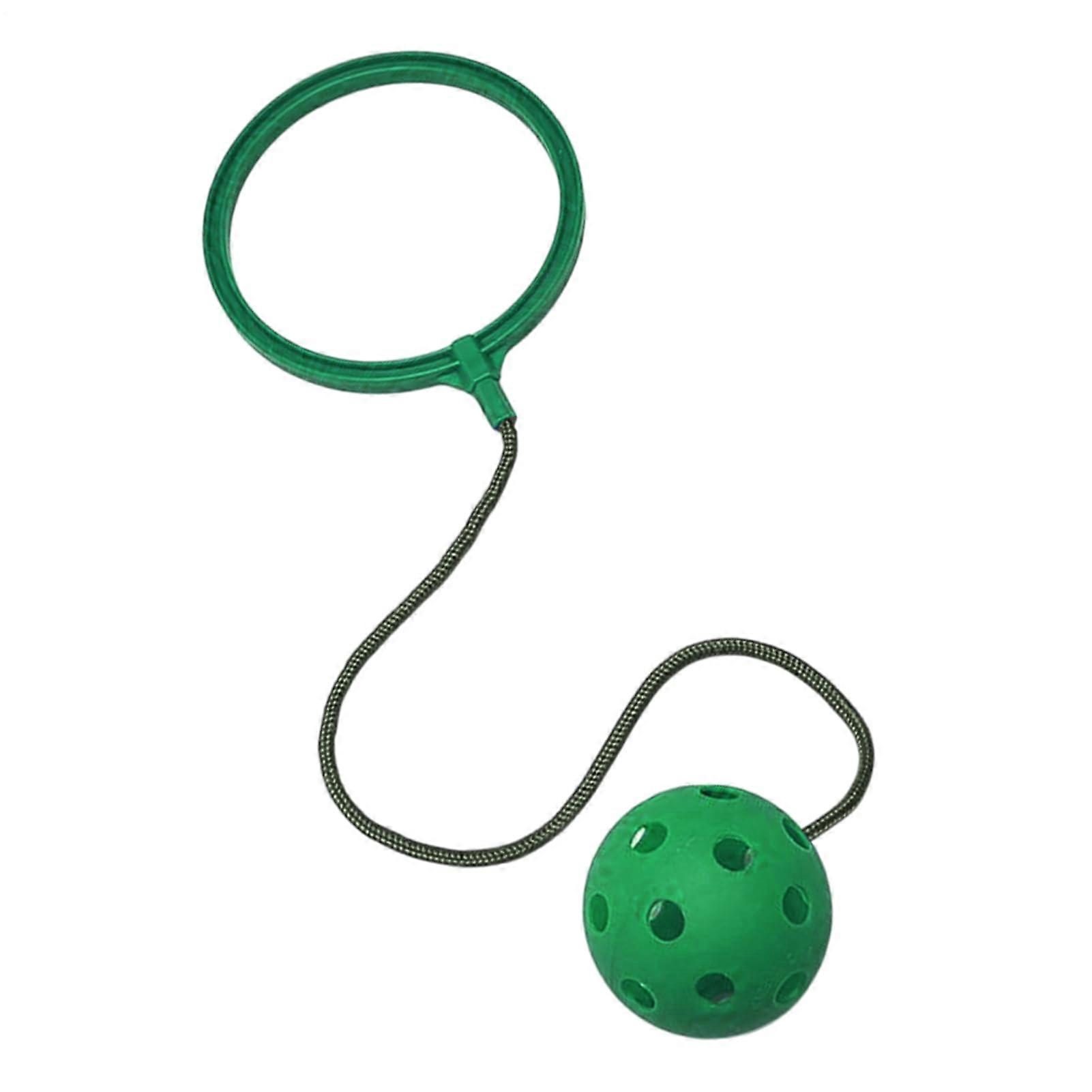 Skip the Ball Ankle Toy, Ankle Skip Ball for Children  Rotating Swing Monopod Soft Jump Ring  Coordination Fitness Outdoor Exercise Skip Green
