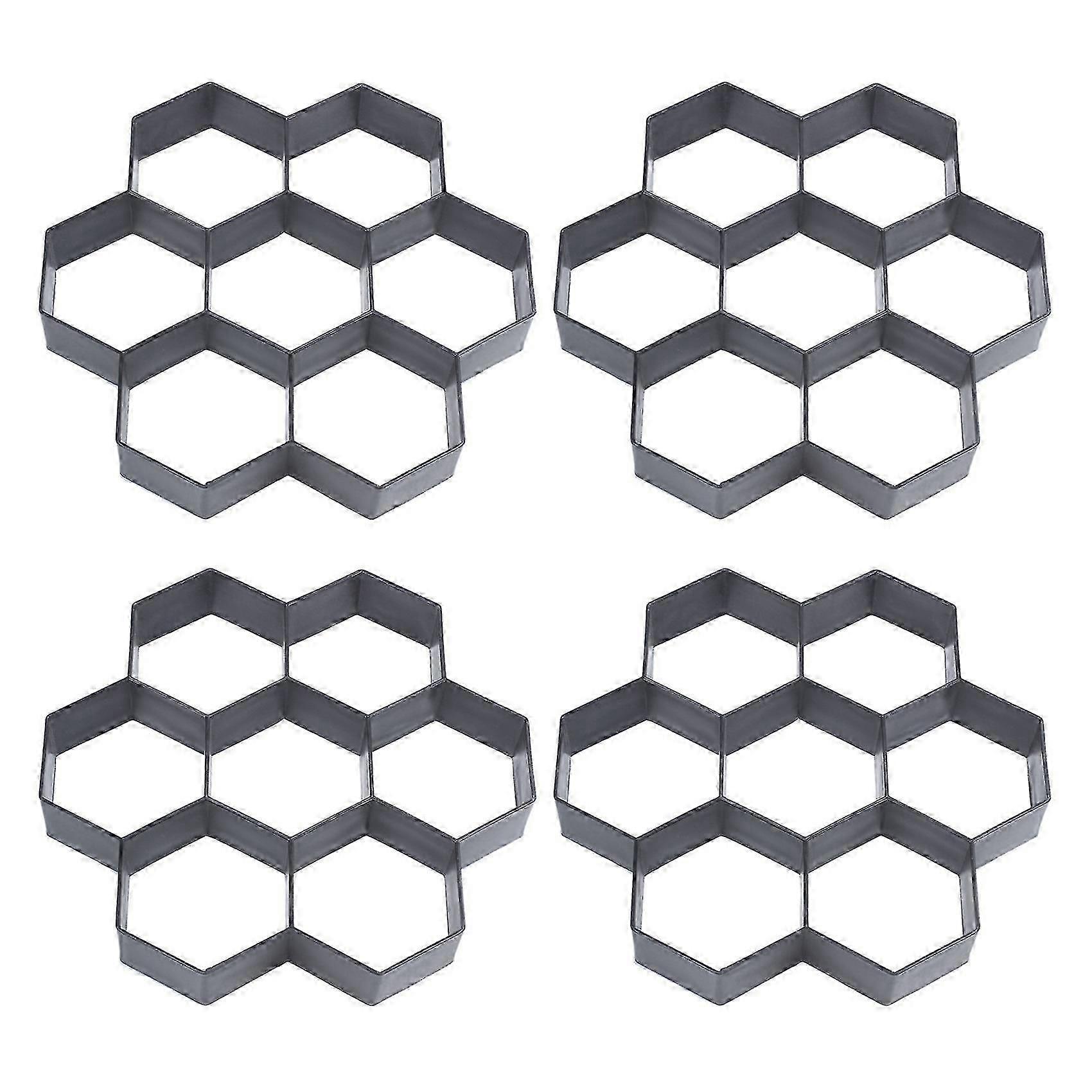 4x Diy Patio Walk Maker Stepping Stone Concrete Paver Mold Reusable Path Maker Mold Garden Paving S