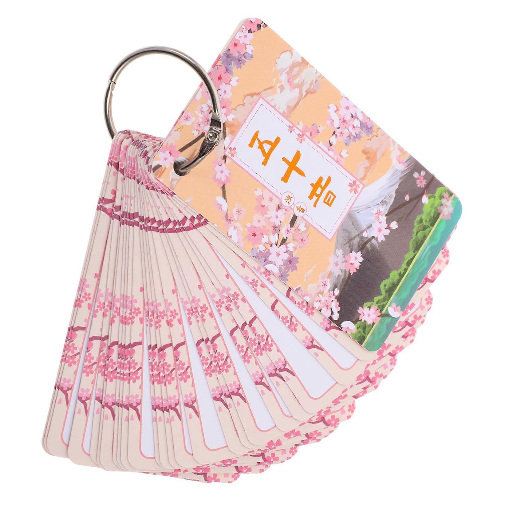 Japanese Flashcards Set for Learning Hiragana and Katakana, Alphabetic Syllable Cards, Paper Exercise Book for Kids and Adults