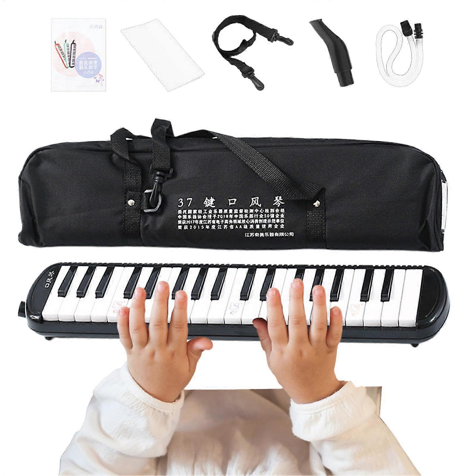 Melodica Instrument 32 Keys for Children with 2 Mouthpieces, Portable Keyboard with Carry Bag, 37 Key Design