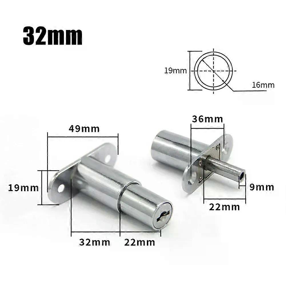 Home Sliding Door Closet Showcase Furniture Cylinder Head Plunger Lock Fixing Clasp With Keys Furniture Hardware NEW