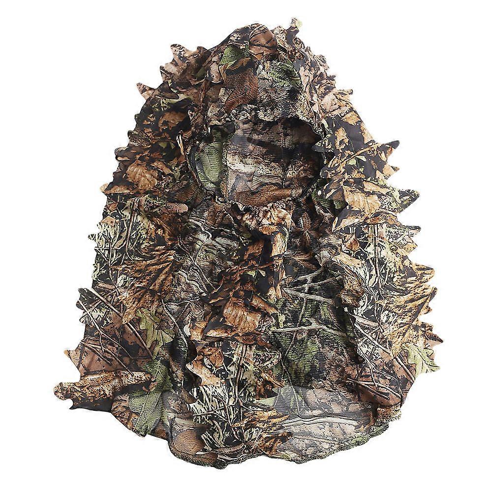 Camouflage Cap Outdoor Hunting Mask 38x20x0.2cm 3D Leafy Face Mask Combination For Hunting Game Lovers 1Set