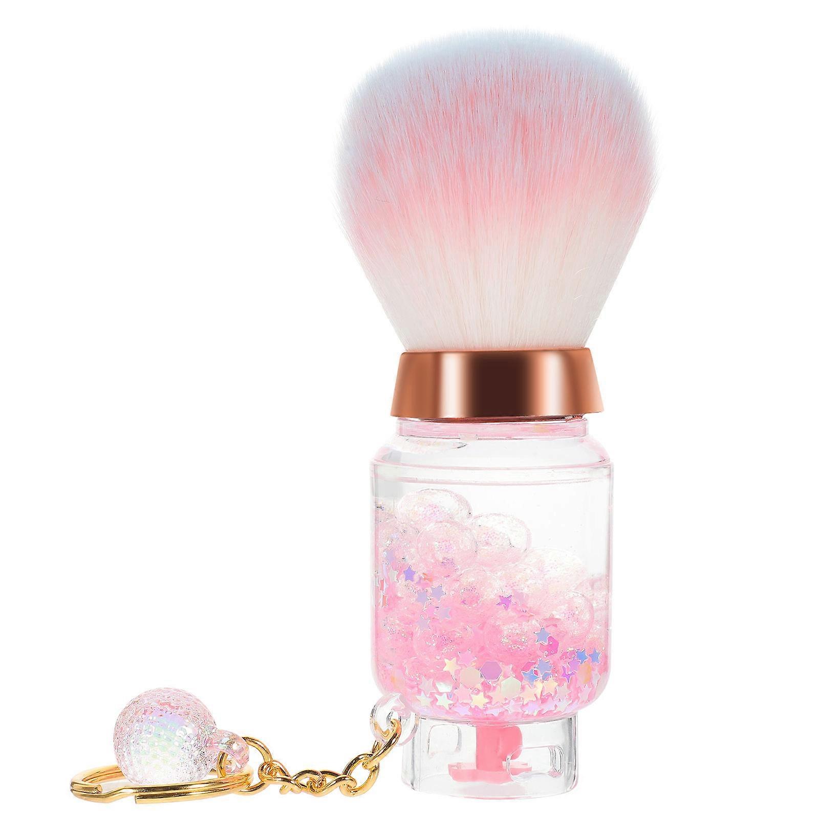 Blush Brush with Key Chain   Portable Makeup Tool for Travel, Soft Bristles for Blush and Foundation Application