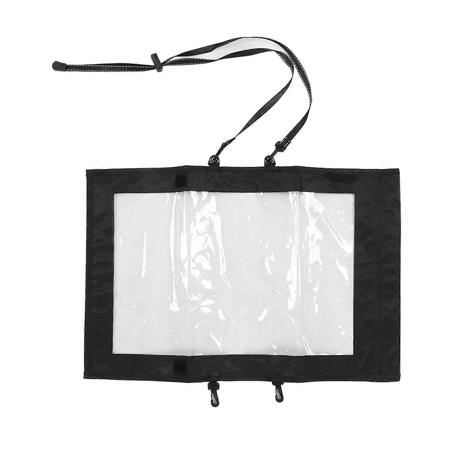 Transparent Hiking Map Pouch with 2 Additional Straps Waterproof TPU Map Dry Case for Camping