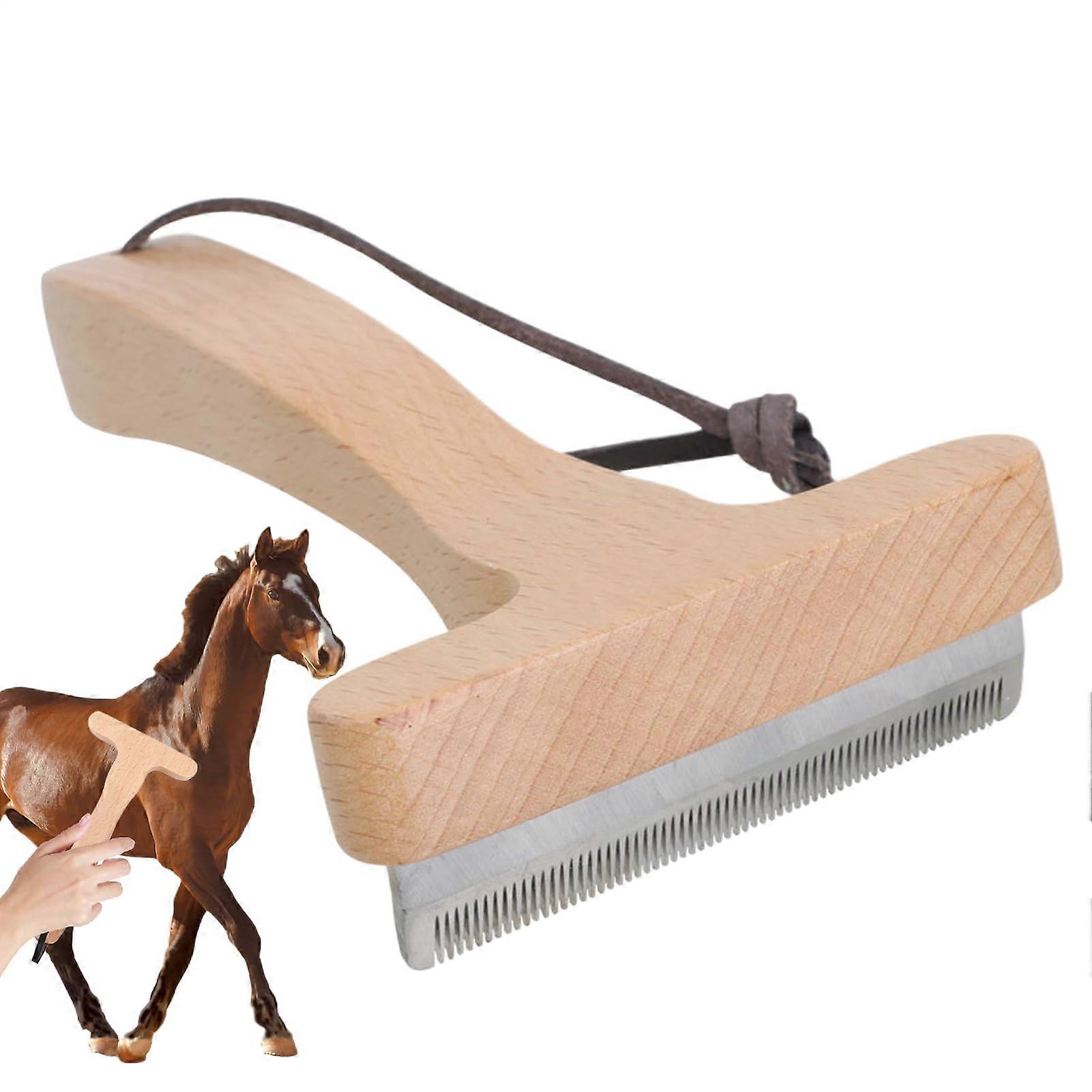 Pet Hair Remover, RustProof Cat Brush, Wood Metal Tool for Pets, 90 g