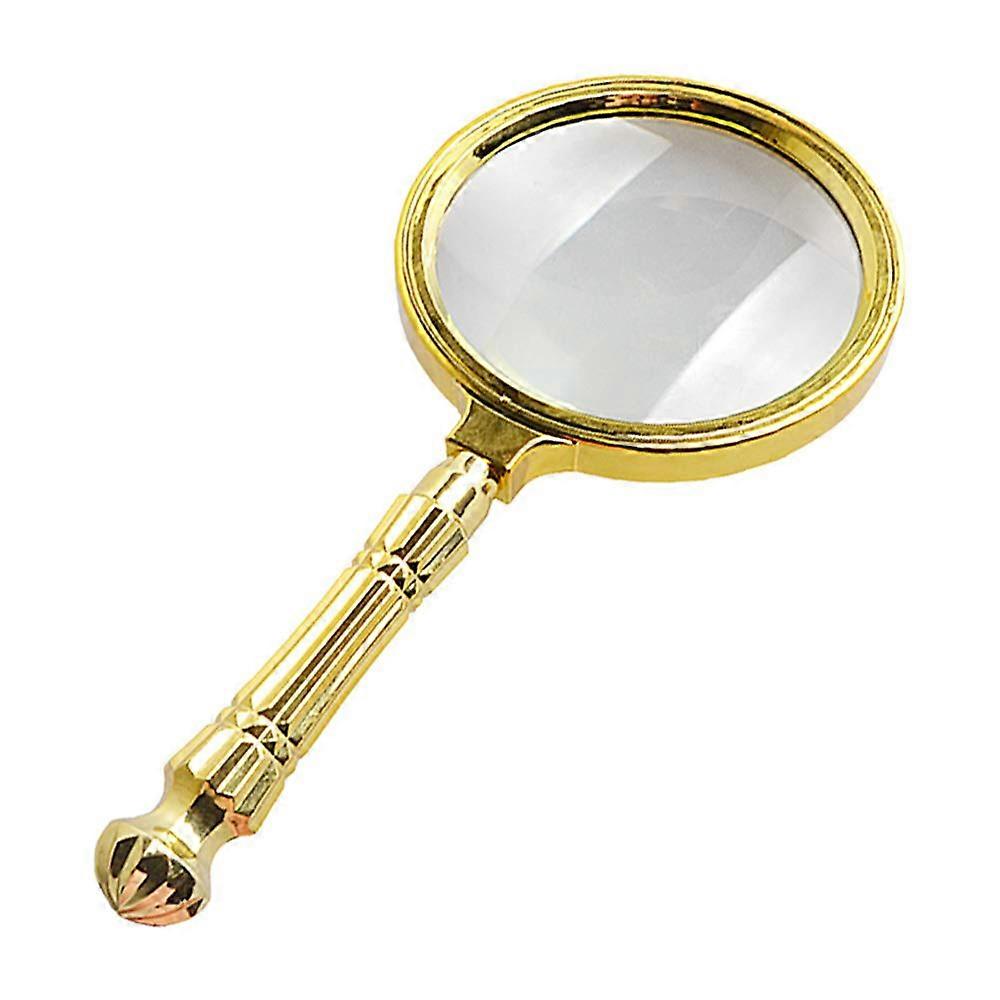 Handheld Magnifying Glass, 10x Magnification, Reading Loupe For Seniors, Portable Metal Loupe With Detachable Handle