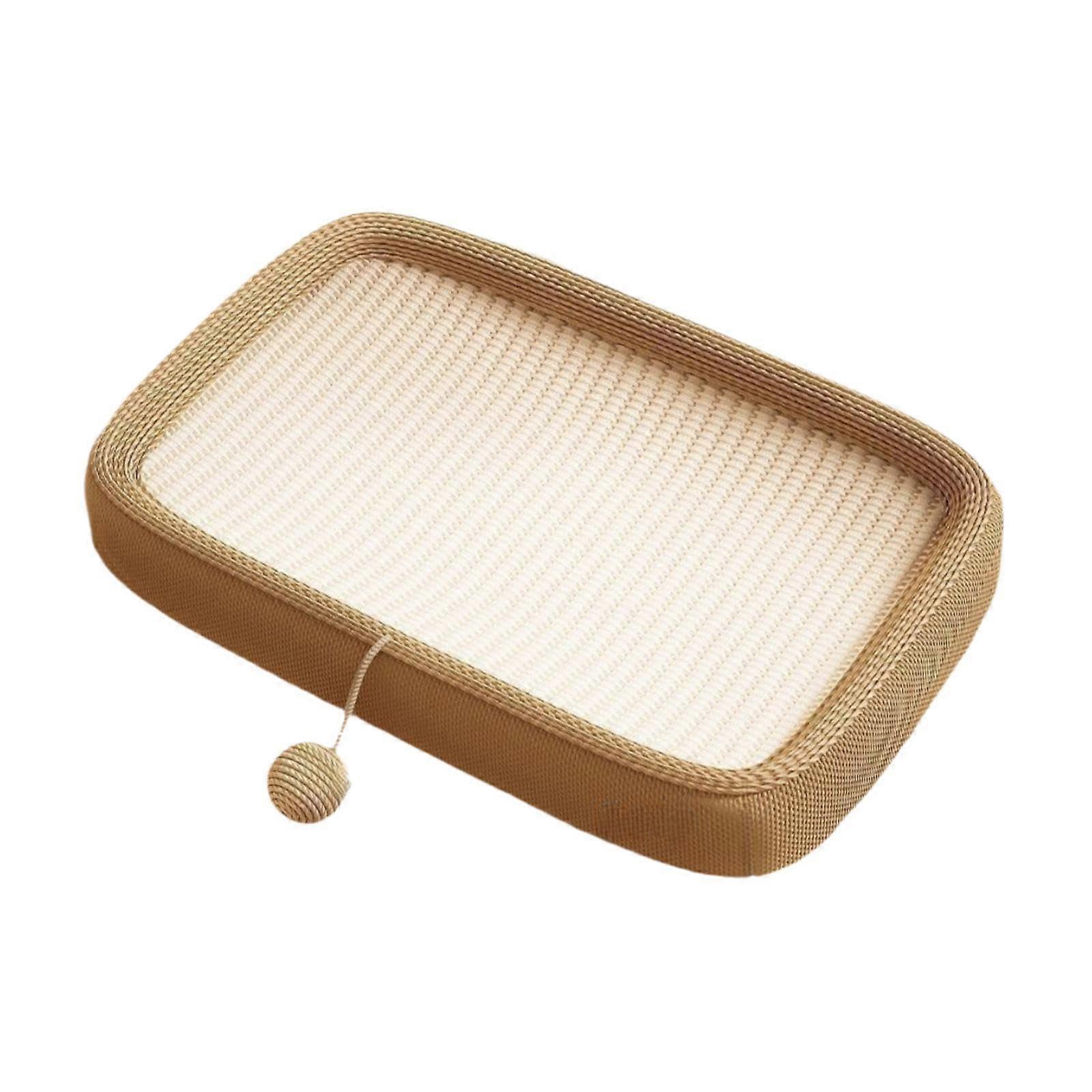 Cat Scratching Post Lounge with Play Ball, Sisal Scratching Toy for Small, Medium, and Large Cats, Durable and Stylish Design