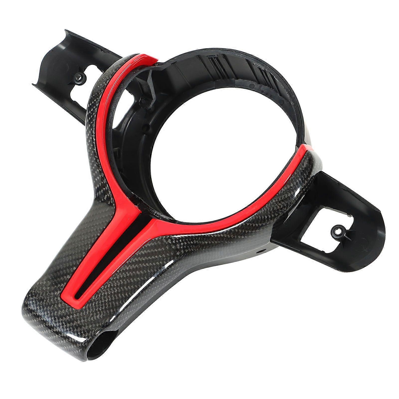 Car Steering Wheel Cover Trim Carbon Fiber Smooth Surface Replacement For F20 F22 F30 F32 F10 F06 F15 F16 F80 F87 F82 Red