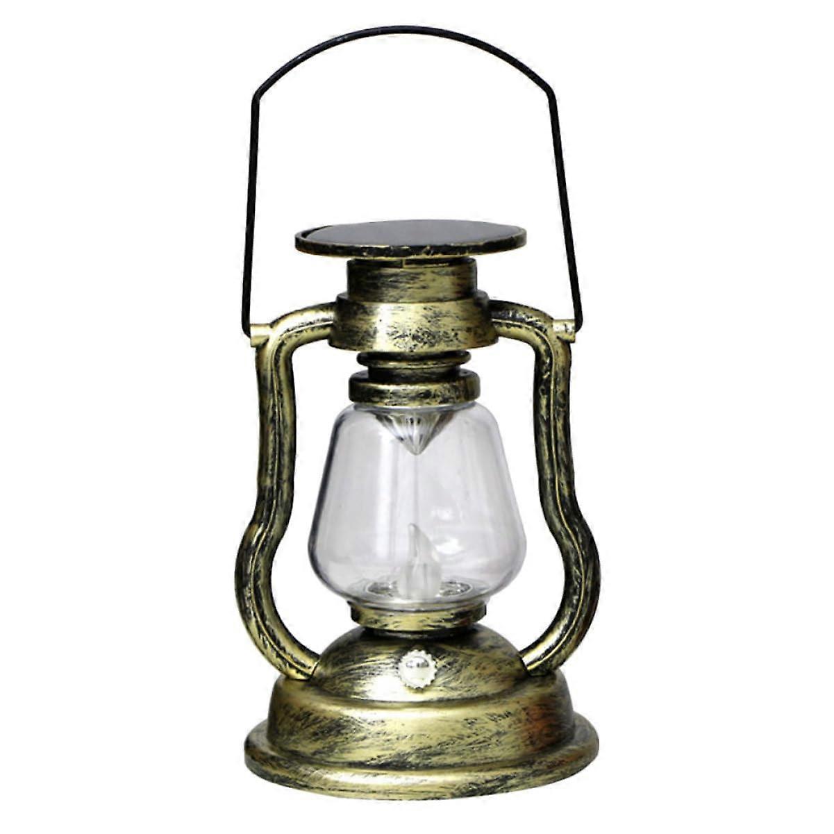 1 x Retro Solar Kerosene Lamp Handheld Lantern for Garden and Patio Decorative LED Flame Lamp for Outdoor Garden Candle Light with Antique Design