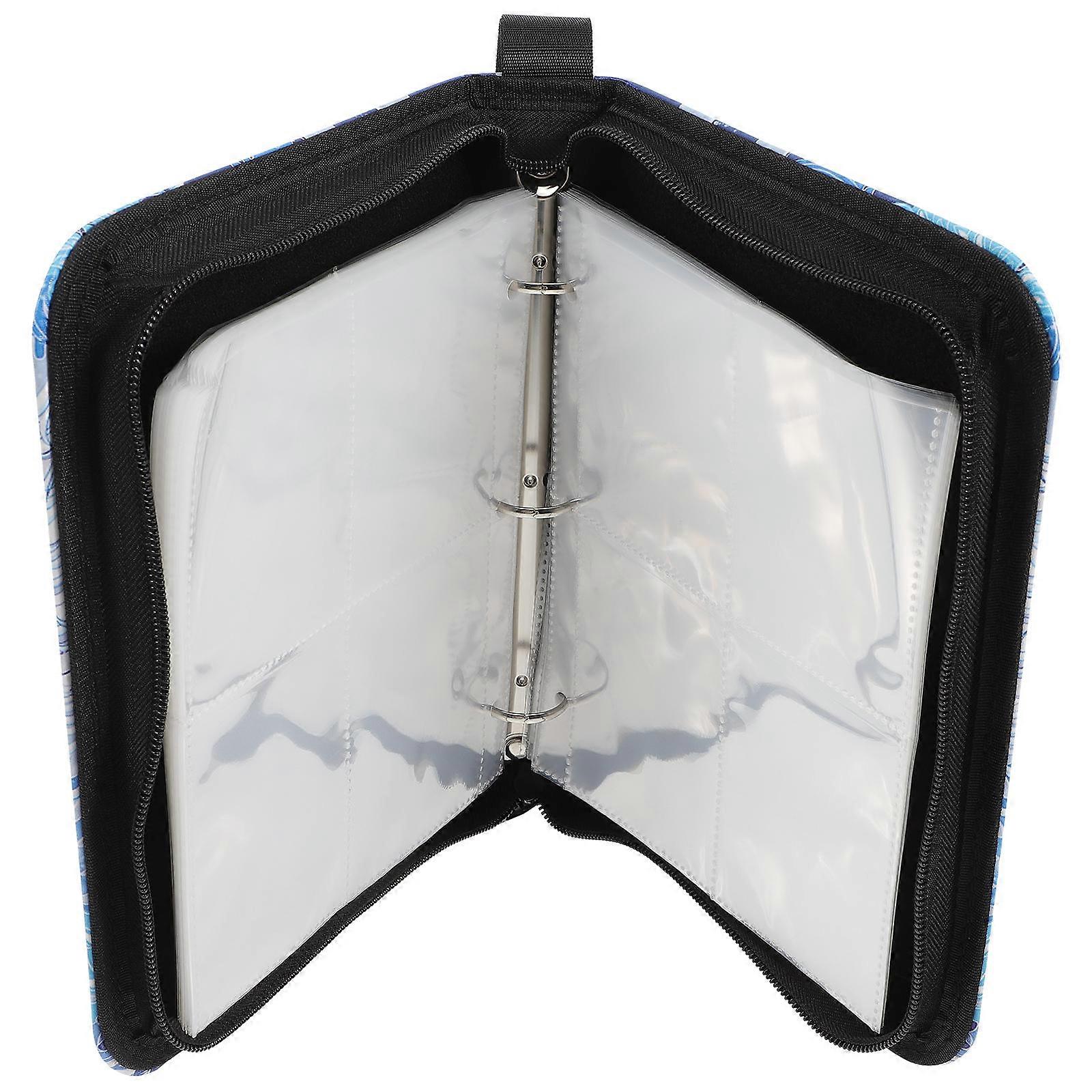 Portable PU Cards Binder with Zipper – Game Card Album for Football & Gaming Collectors & Fans