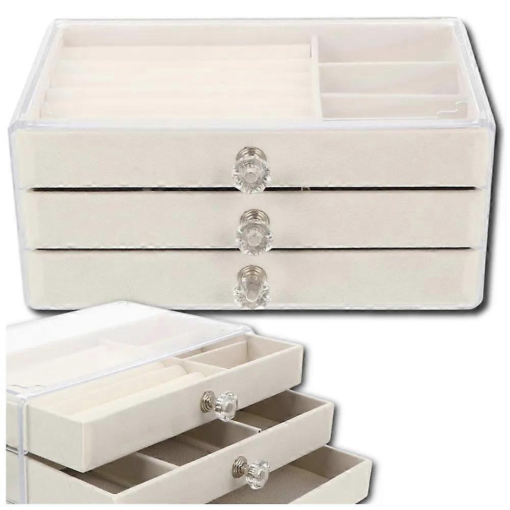 Jewelry Box - Large Organizer for Perfect Storage - Durable and Space-Saving Design - Aesthetic Presentation