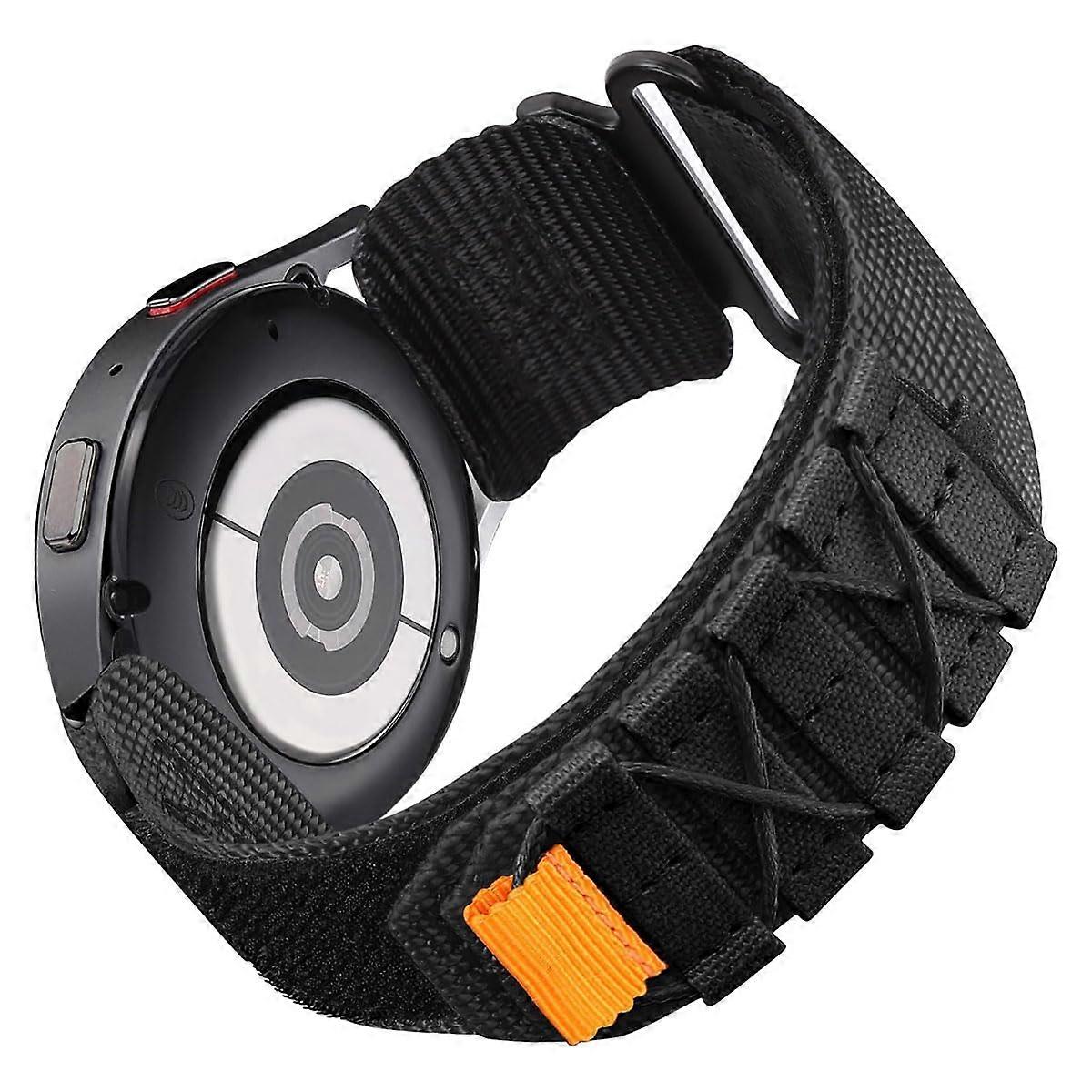 20 mm 22 mm Military Nylon Braided Replacement Watch Strap with Quick Release, Durable Replacement Strap for Men with Large Wrists, Black, 22 mm