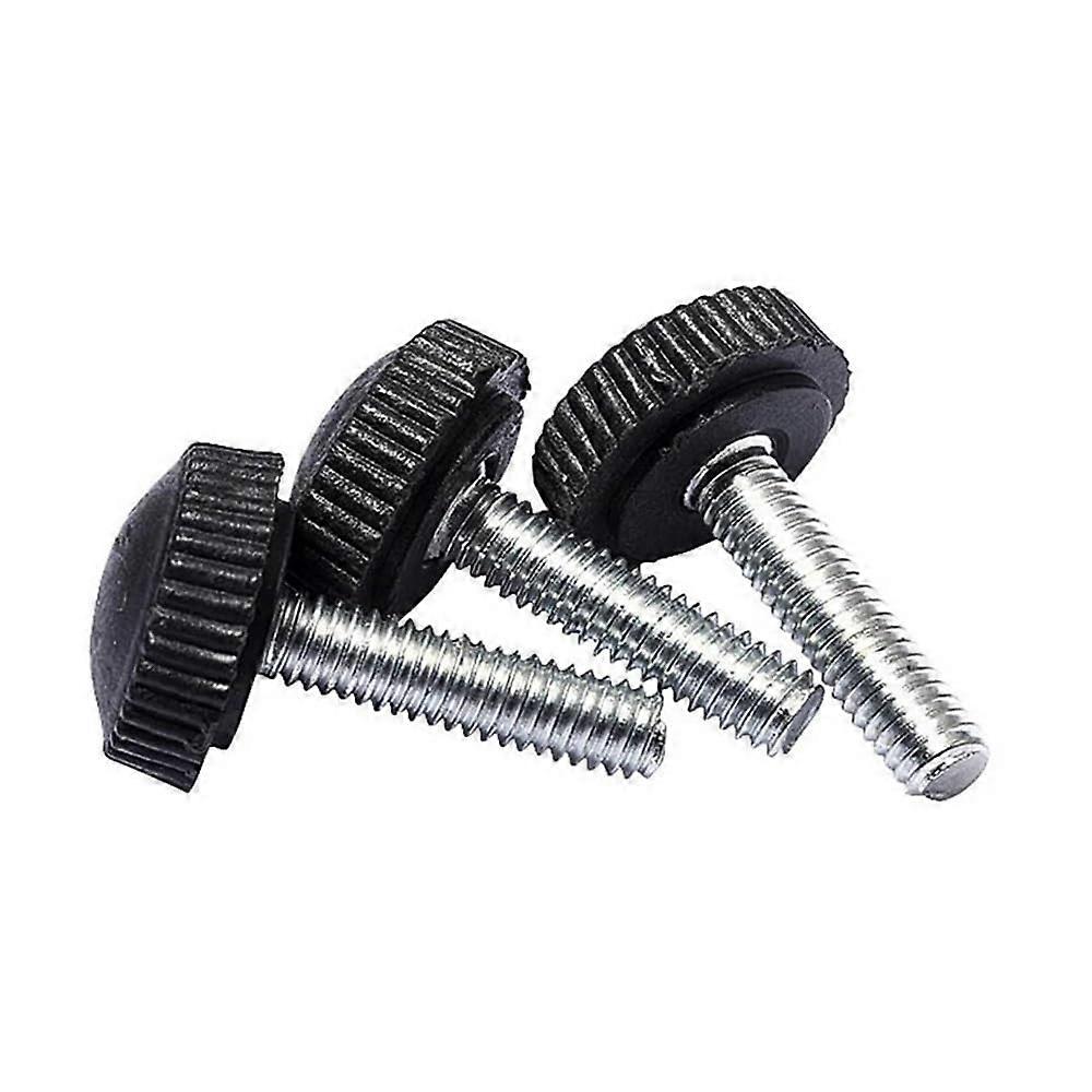 Pack of 20 Small Round Plastic Head with Thumb Screw, Black, M4 (10mm)