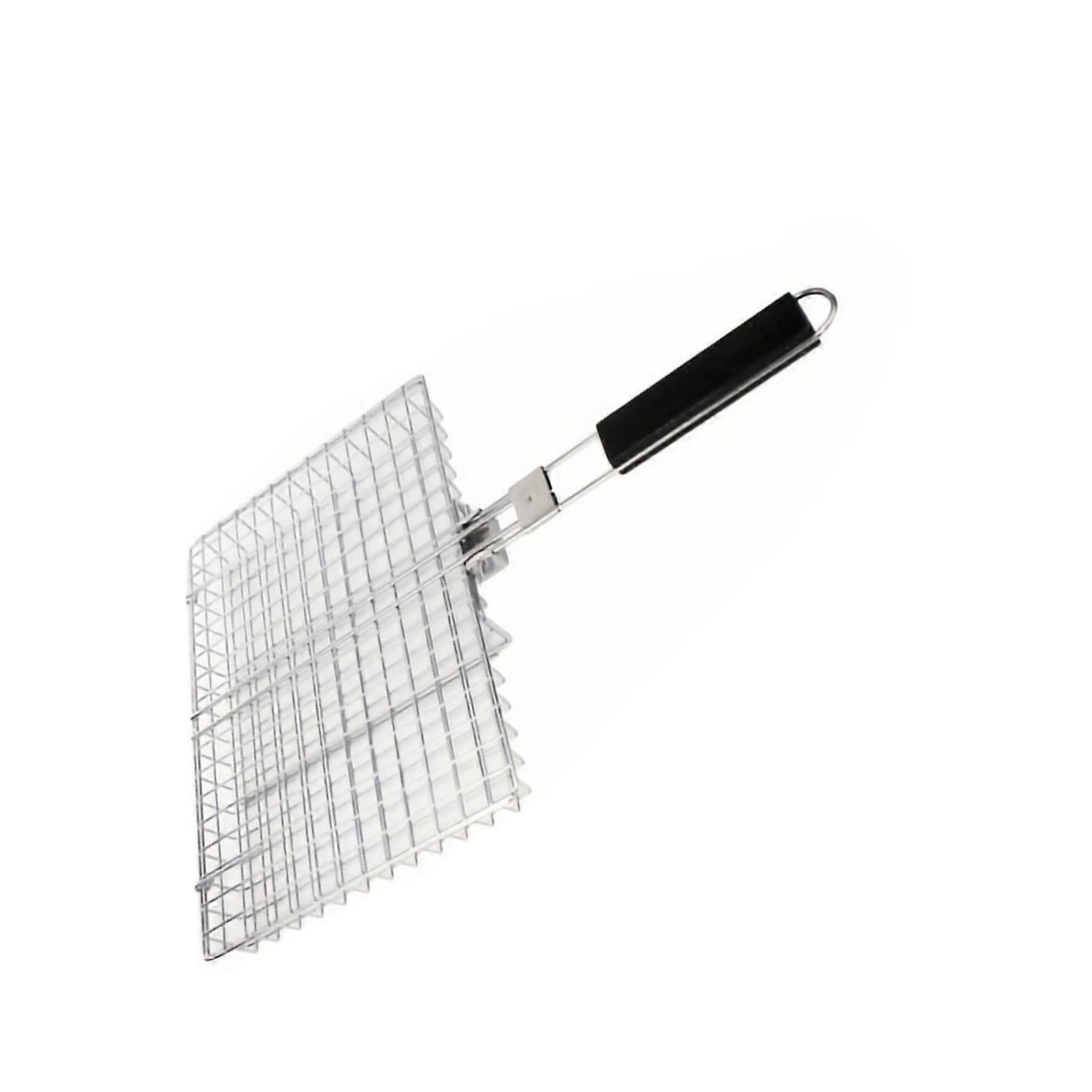 Practical Nonrust Steel BBQ Grills Basket 32cm With Detachable Handle Grilling Tool Perfect For Fish Vegetables Meat Multicolor