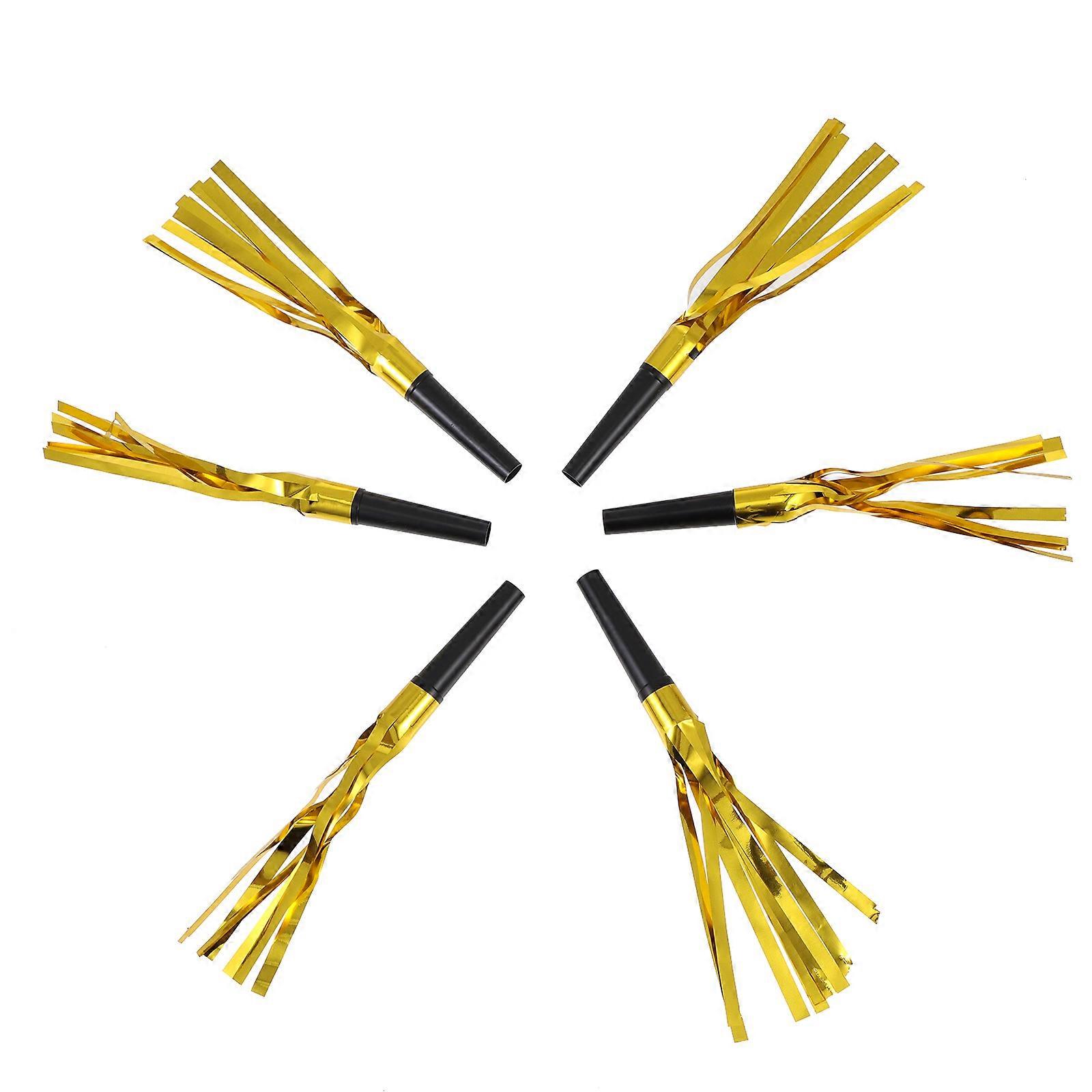 30pcs Colorful Fringed Decorative Blowouts Whistles Noisemakers for Kids Favors