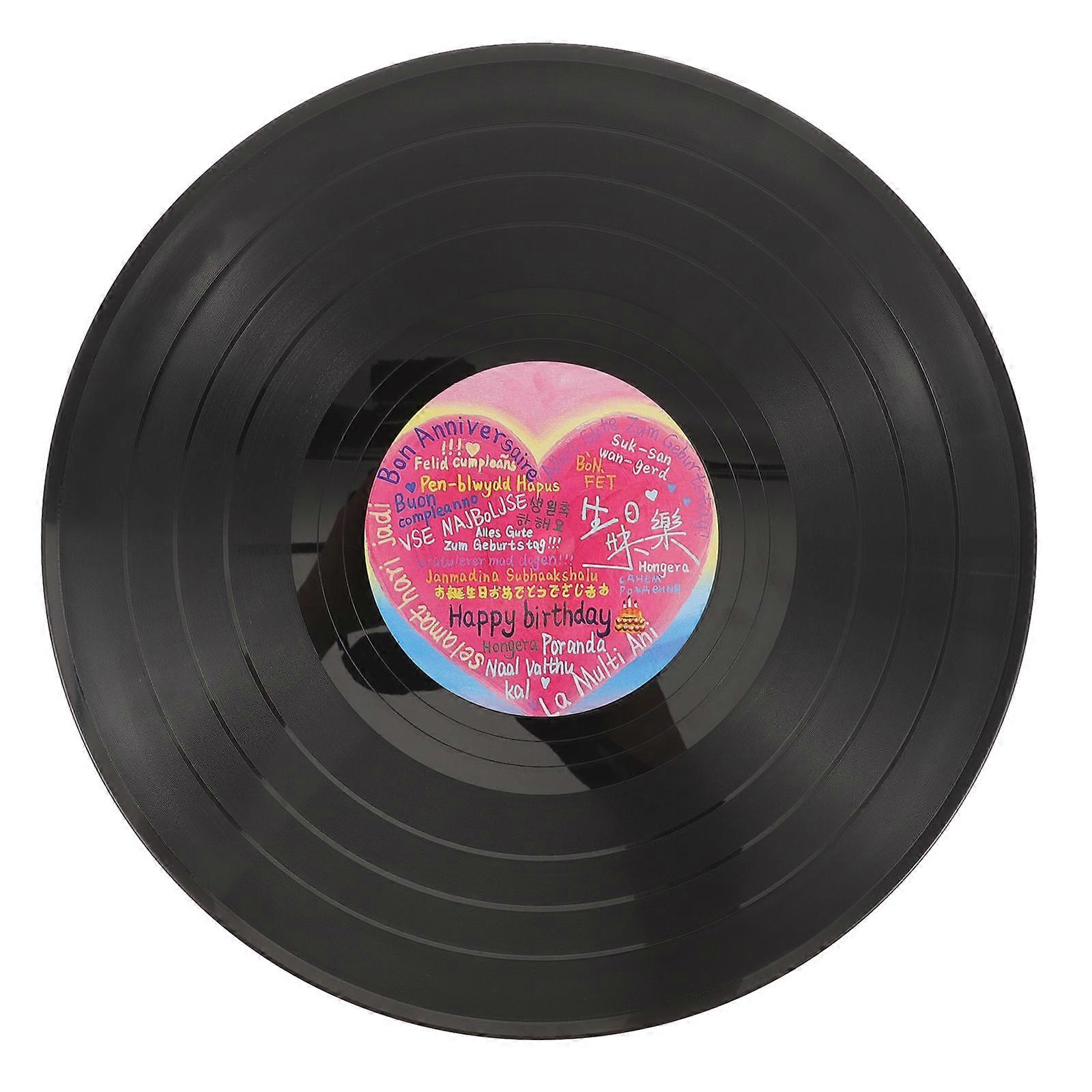 וינטג ויניל שיא תפאורה קישוט קיר עמיד לדהות 1 סט