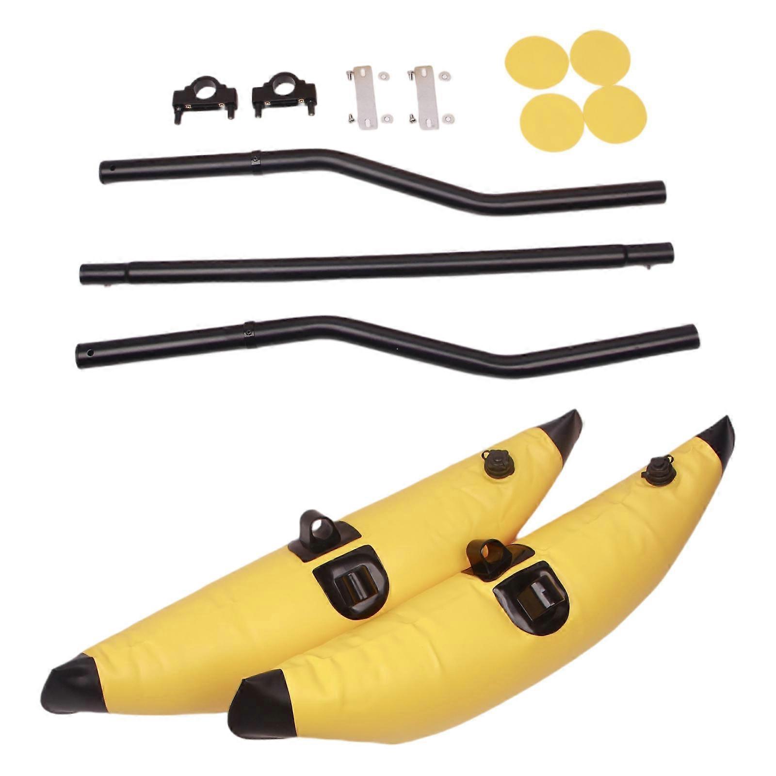 Kayak Inflatable Outrigger Float Balancing BoatsPart PVC Inflatable Kayak Outrigger Float Balancing Canoes Outrigger Set  Yellow