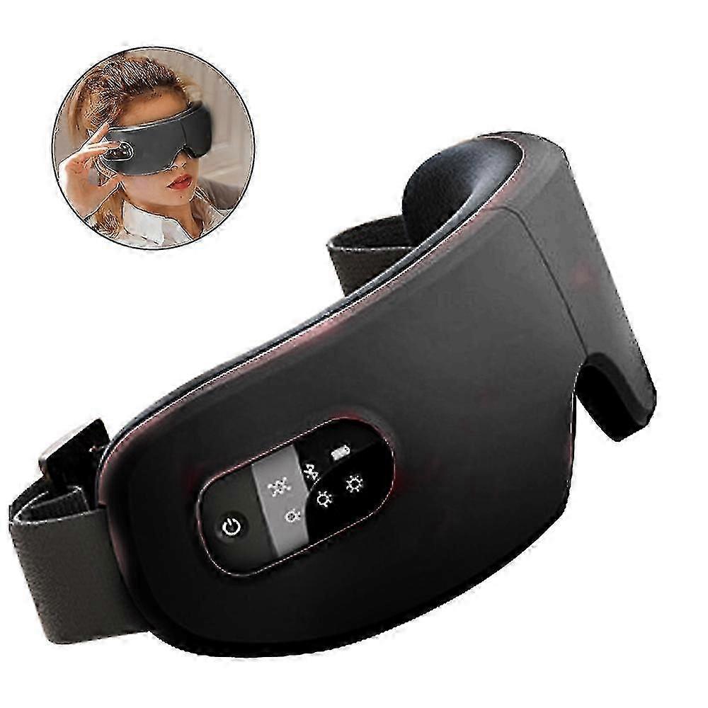 sleep mask+heat,bluetooth music rechargeable eye massager relieve eye