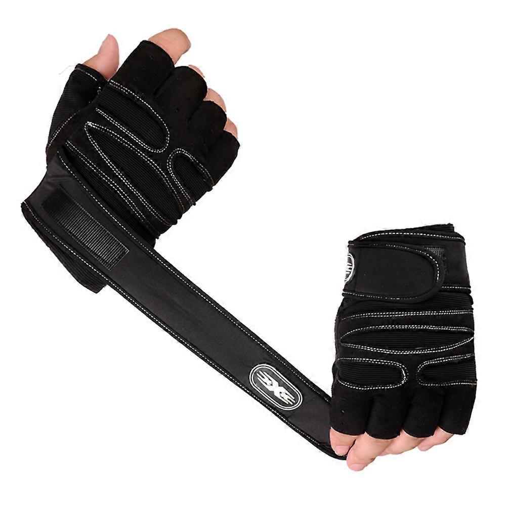 Training Gloves Weight Lifting Gym Workout Abrasion Prevention Microfiber 1 Pair