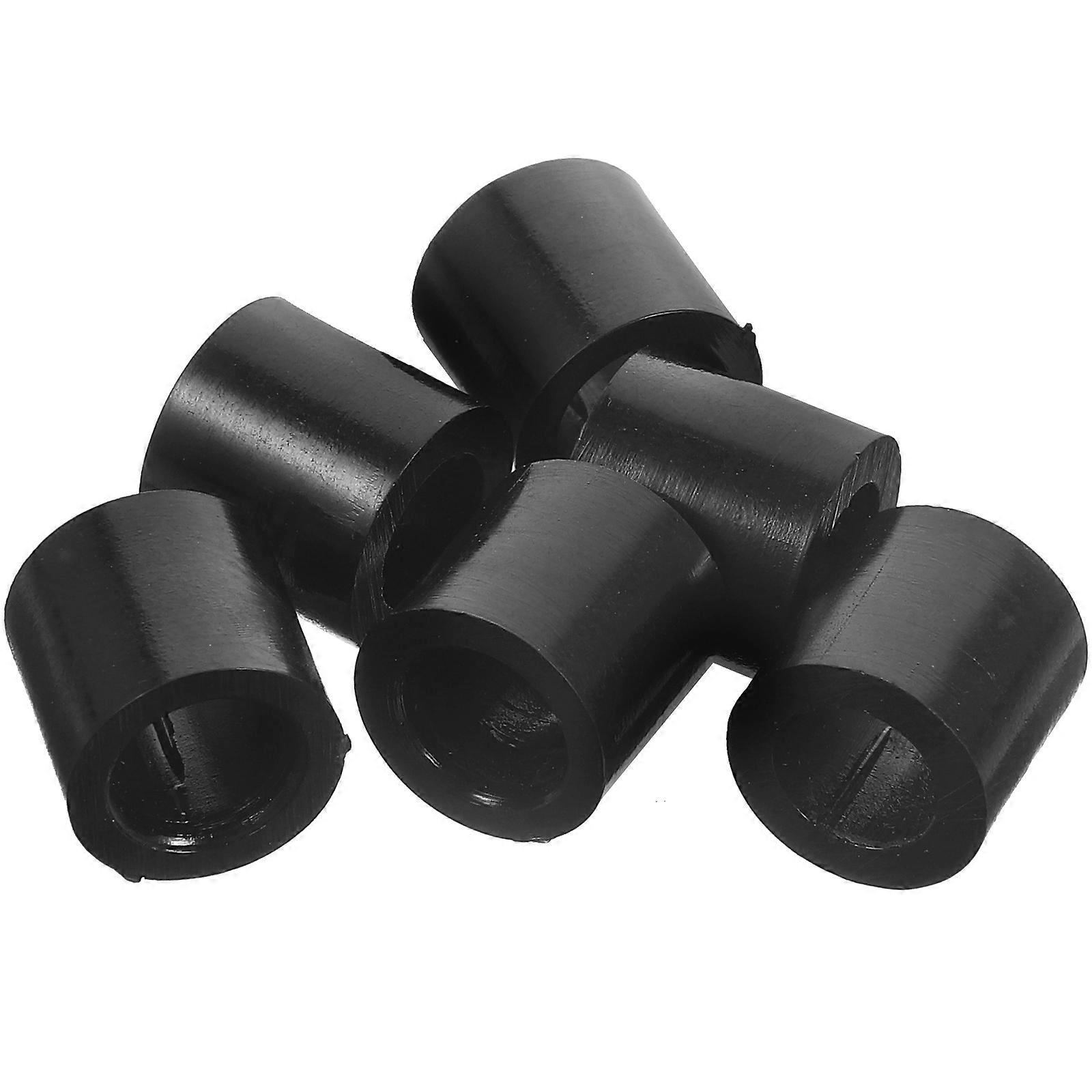 6pcs Lightweight Snooker Pool Cue Ferrules for Billiard Cue Sticks – Compact Design for Easy Storage, Black