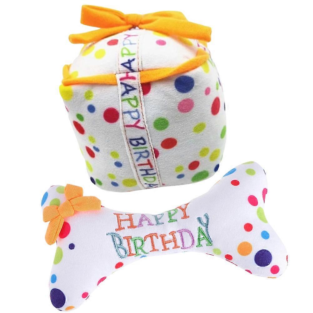 Squeaky Toy Dog Plush Chew Toys for Pets 2Pcs Interactive