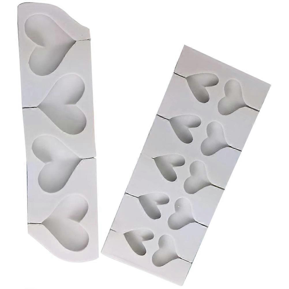 Silicone Heart Lollipop Molds 2PCS Candy Molds for DIY Chocolate, Popsicles, Family Fun, and Parties Easy to Clean and Demould for Homemade Treats