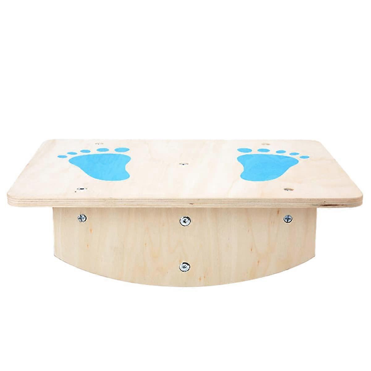 Solid Wood Balance Board for Toddlers - Busy Paw Flutter Seat Obstacle Fidget Toy, Wooden Car Plank, Balance Disc Games