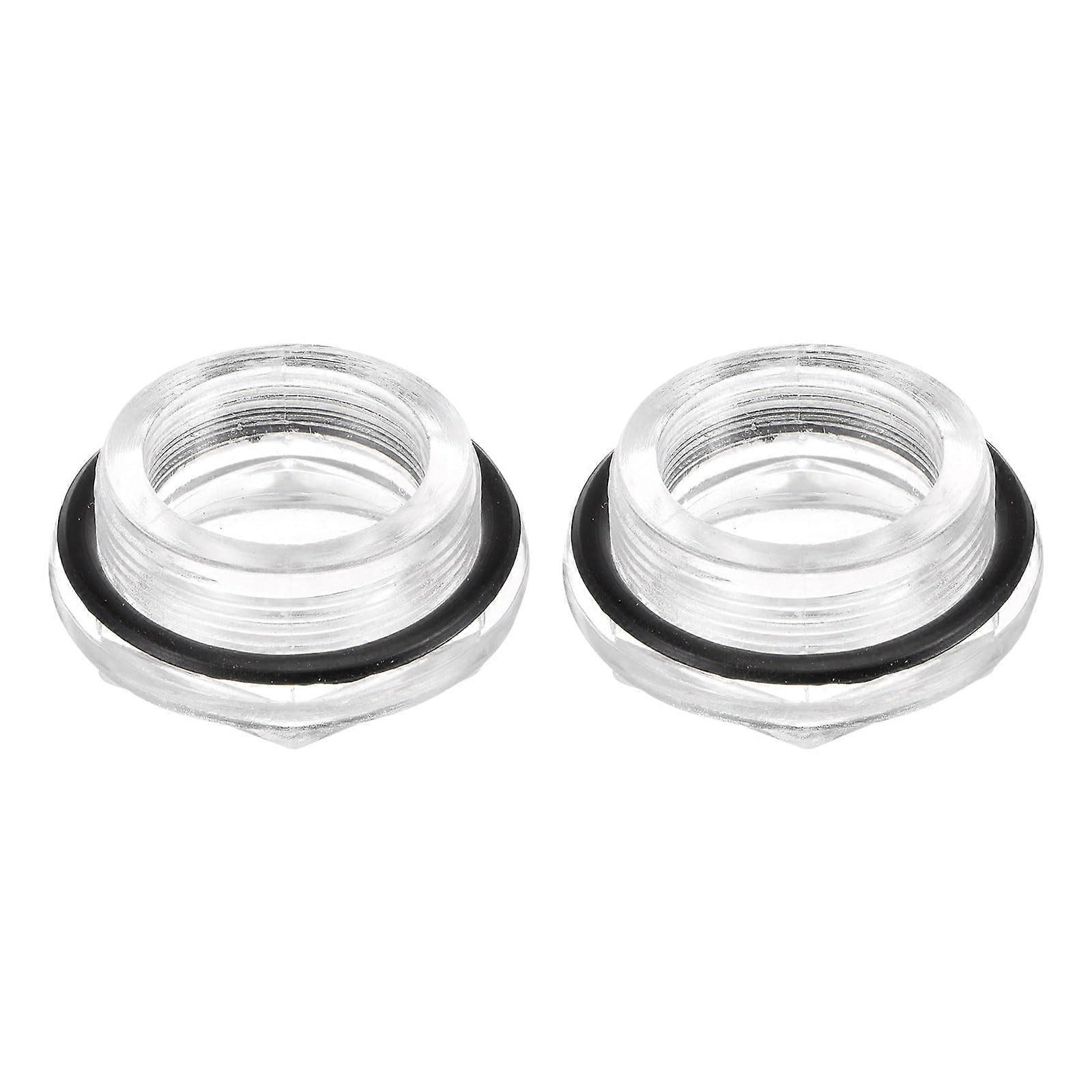 Air Compressor Oil Sight Glass M36 x 1.5 mm Male Level Indicator with ORing, Pack of 2