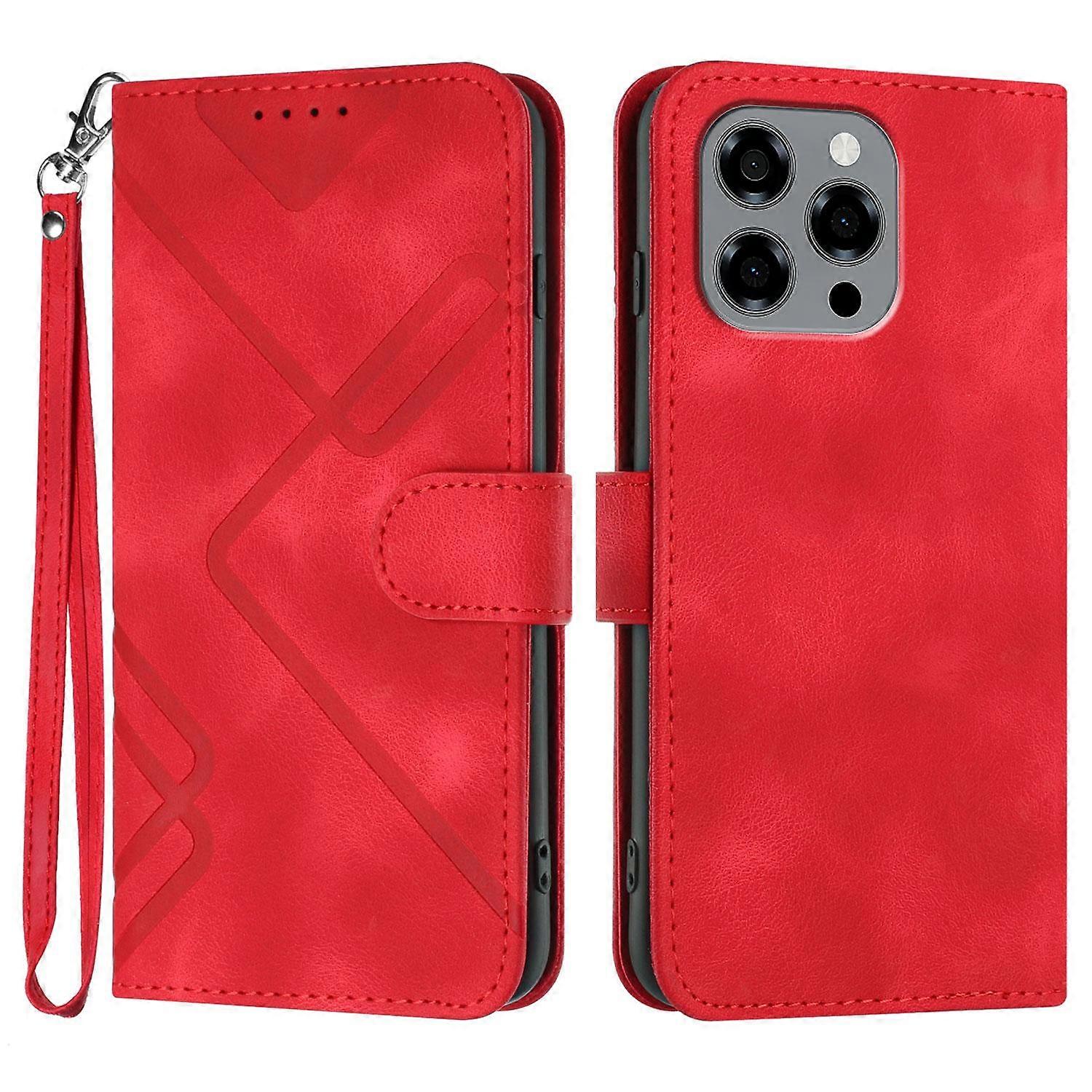 Line Pattern Skin Feel Leather Phone Case For Doogee Note 58 / Note 58 Pro