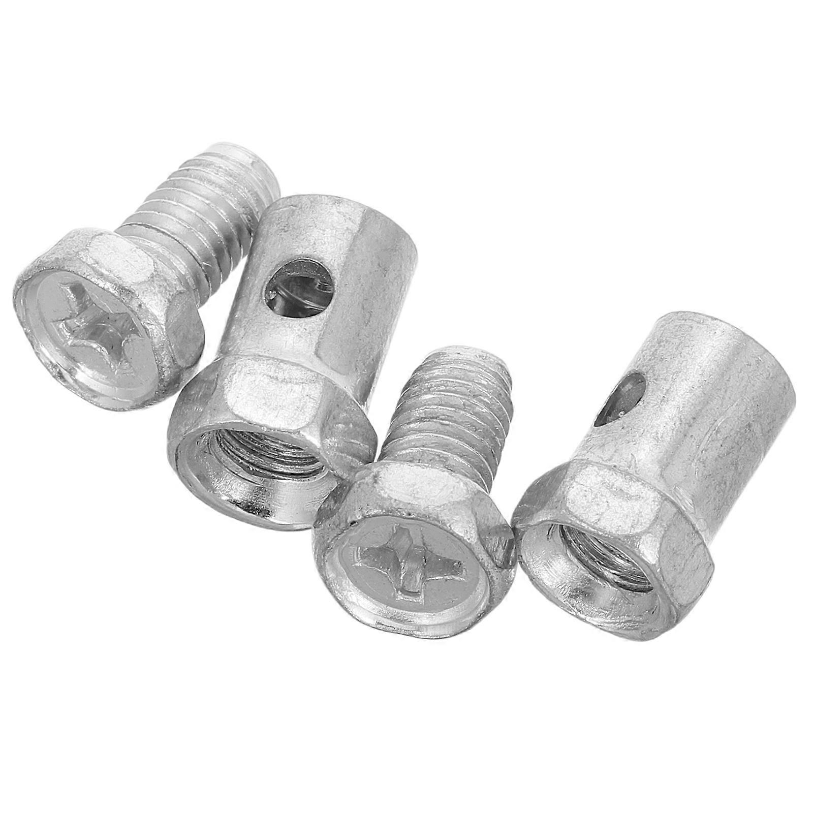 Go Kart Throttle Brake Cable Stops Silver Metal 2Pcs Designed For Riders In Outdoor Sports And Offroad Use Durable Performance
