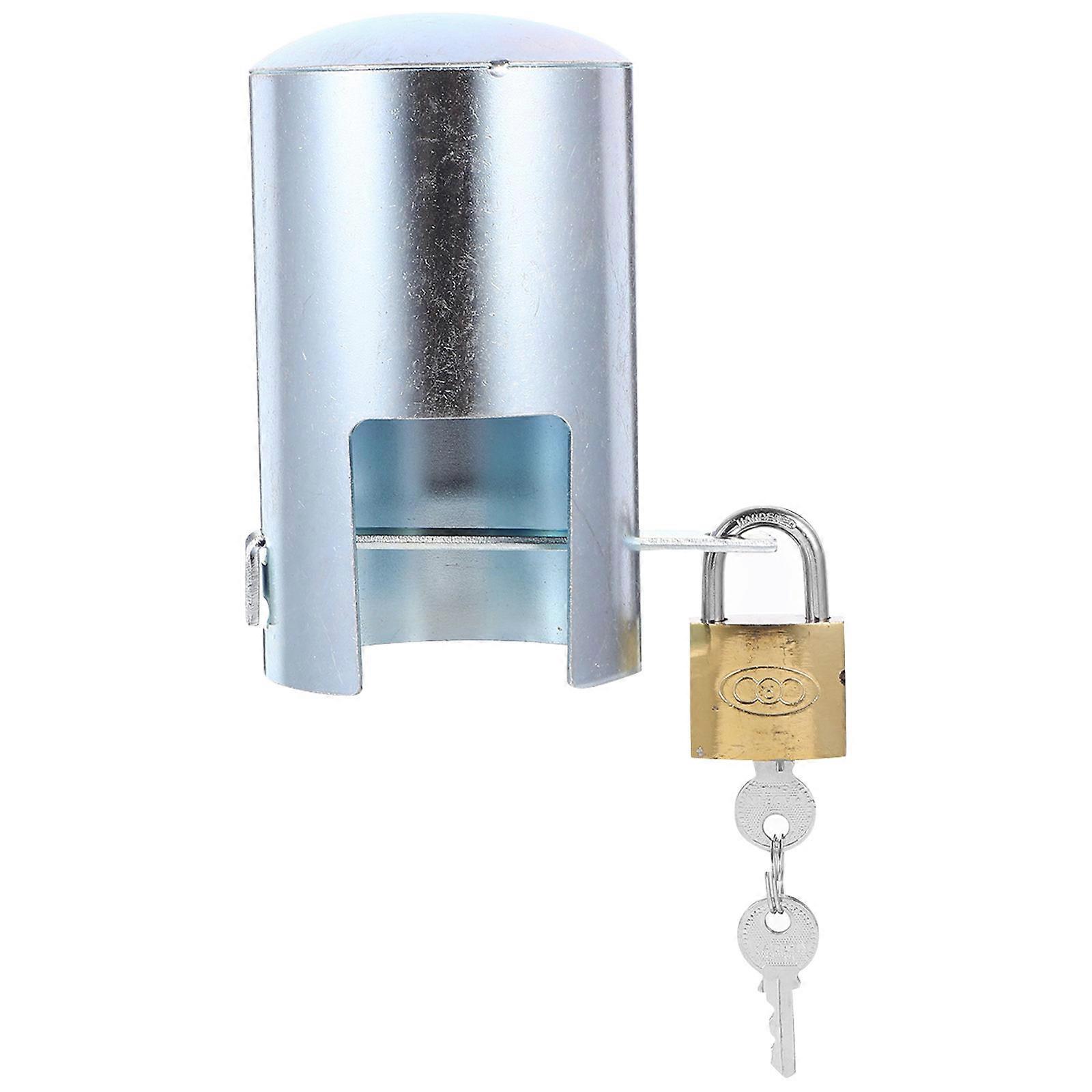 Outdoor Faucet Lock Made of Iron for Security and Protection Silver Most Faucets