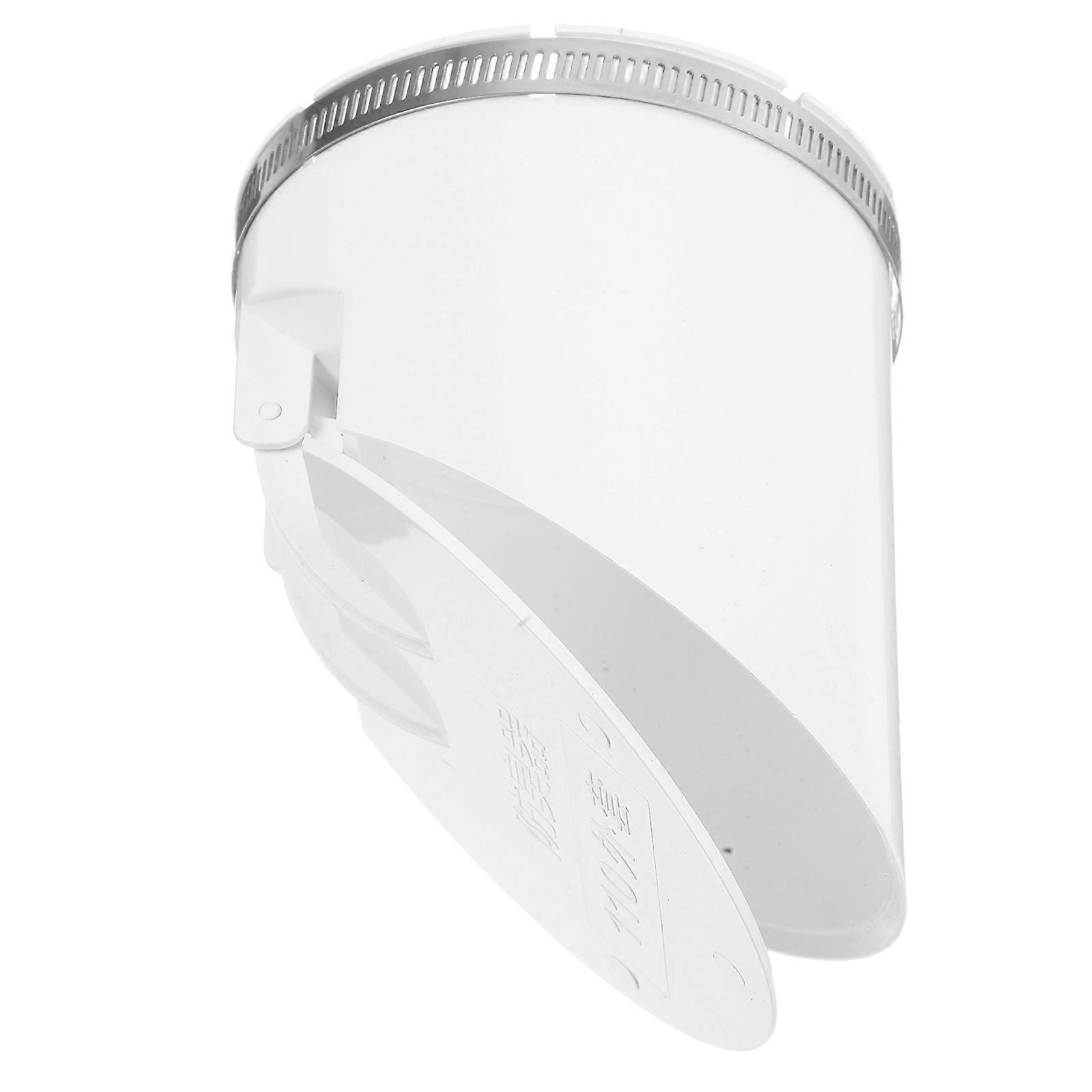 One Way Round Dryer Vent Cover with Drain Adapter, White, Easy Installation, Ventilation Valve for Pipe Check