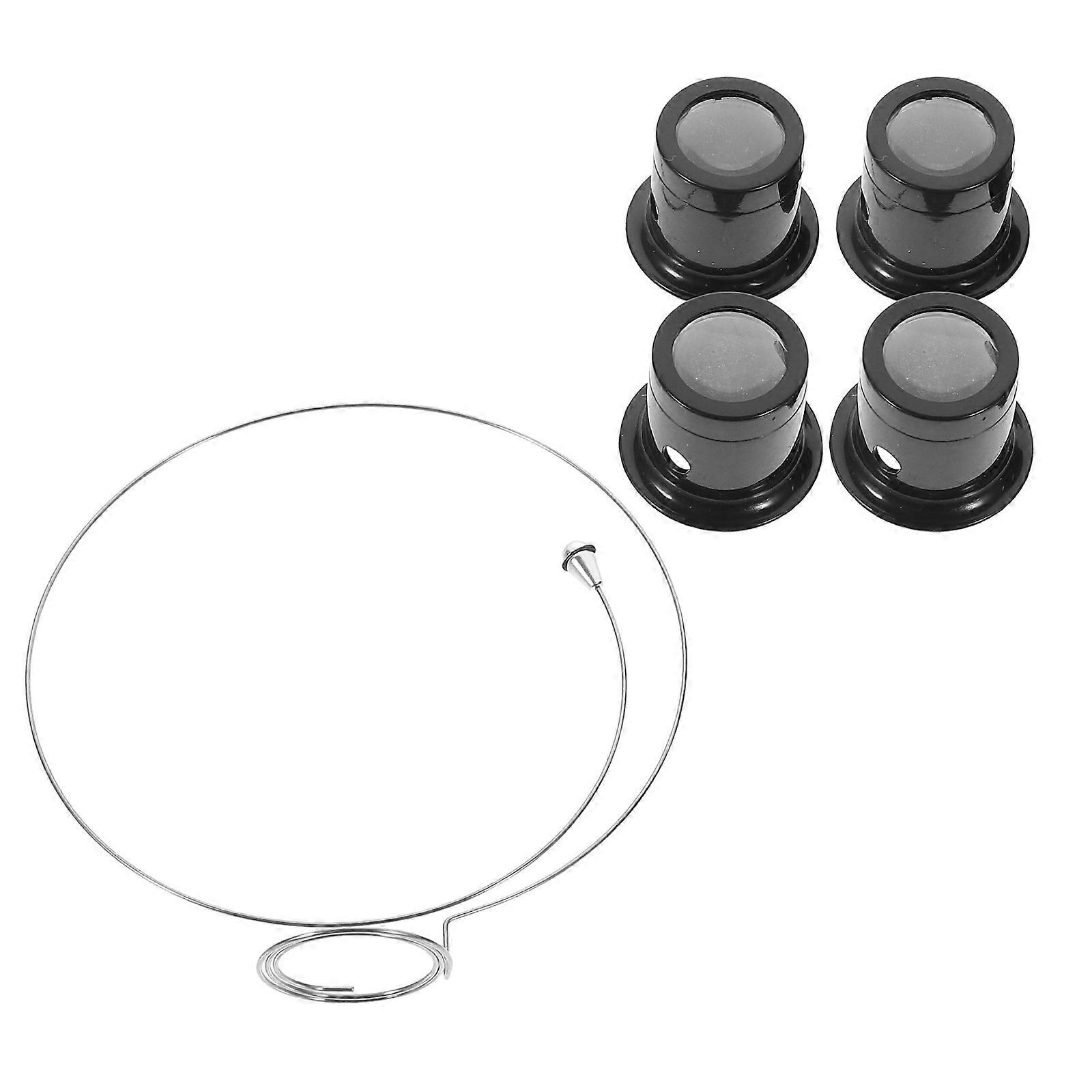 Practical 10X Headwear Magnifier for Repairing and Inspecting Made of Resin Black