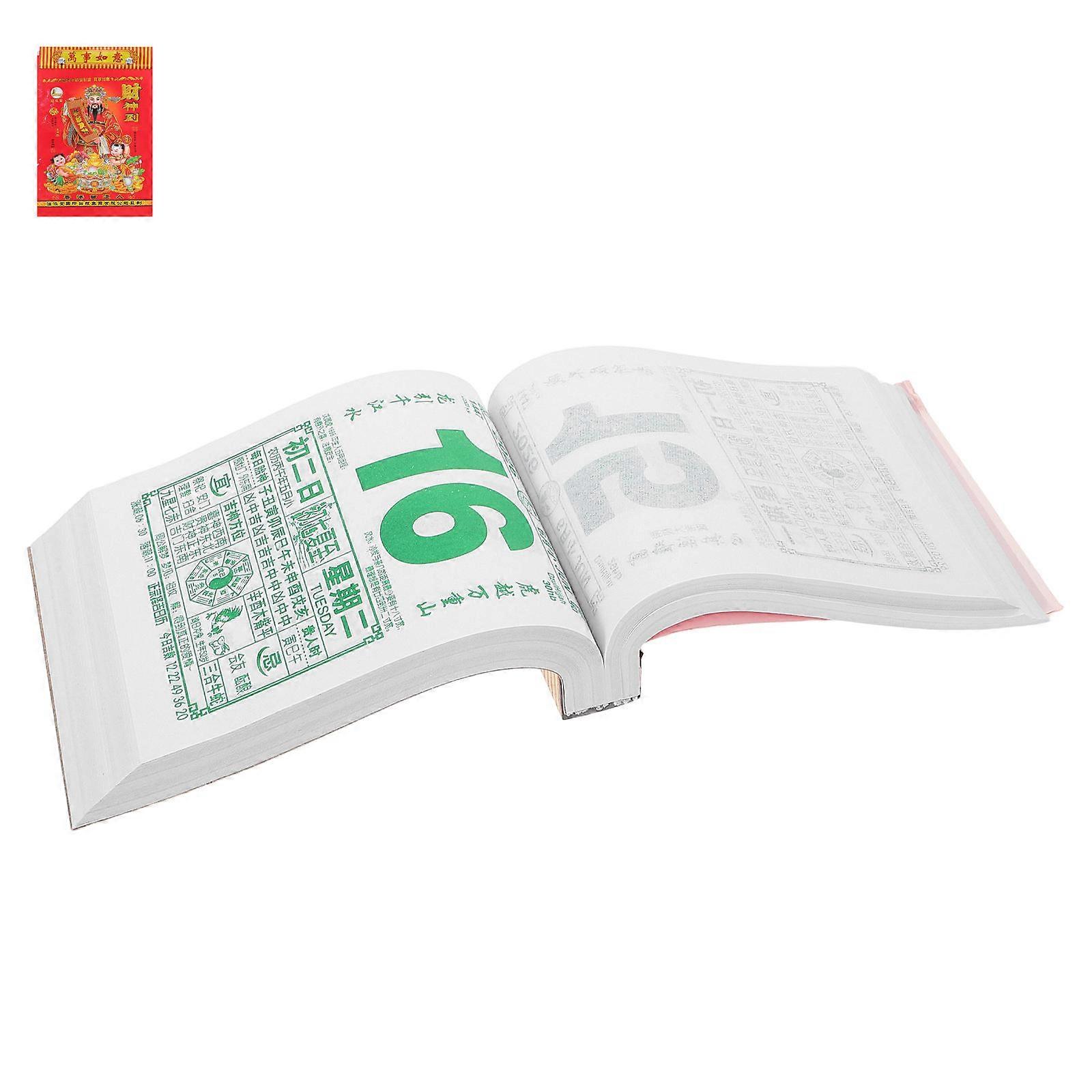 2026 Lunar Calendar with Daily Tear for Countdown Use Multi Paper Hanging Wall Calendar