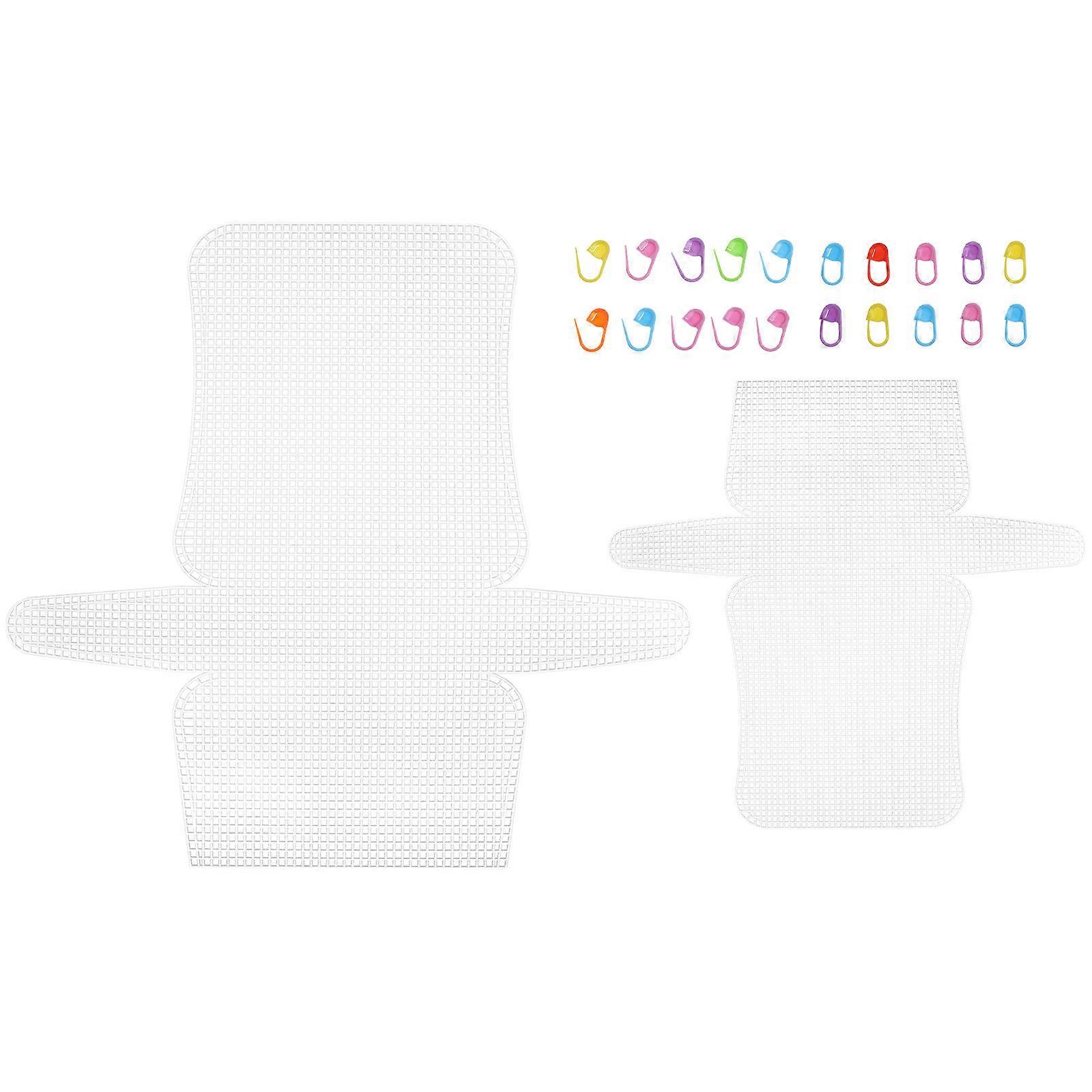 DIY Woven Bag Kit with Durable Plastic Canvas for Making Stylish Handbags and Accessories White