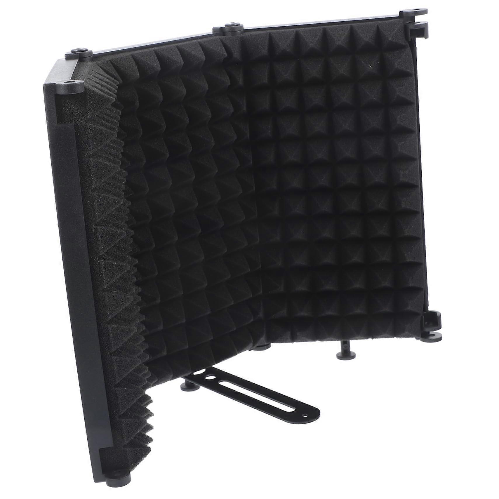 1 Foldable Microphone Pop Filter Shield with Adjustable Design for Sound Isolation in Recording Studios and Home Studios