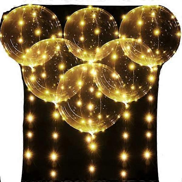 LED Luminous Balloons, Warm White Bubbles, Transparent Helium