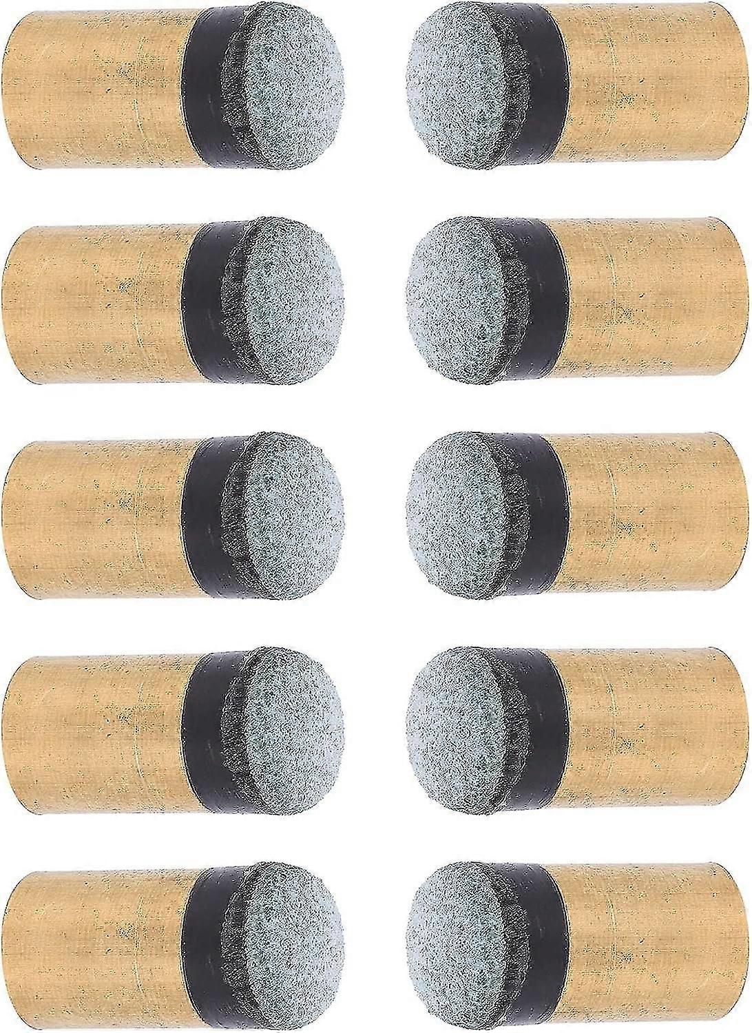 10pcs Billiards Cue Tips, Snooker Pool Cue Tips, Replacement Screw On Tips With Pool Cue Stick Ferrules