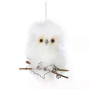 Plüsch Spielzeug Anhänger Imitation Eule Home Dekorationen Weiß Schönes Geschenk Lebensecht Niedlich Lebensechte Weihnachten Halloween Dekorationen
