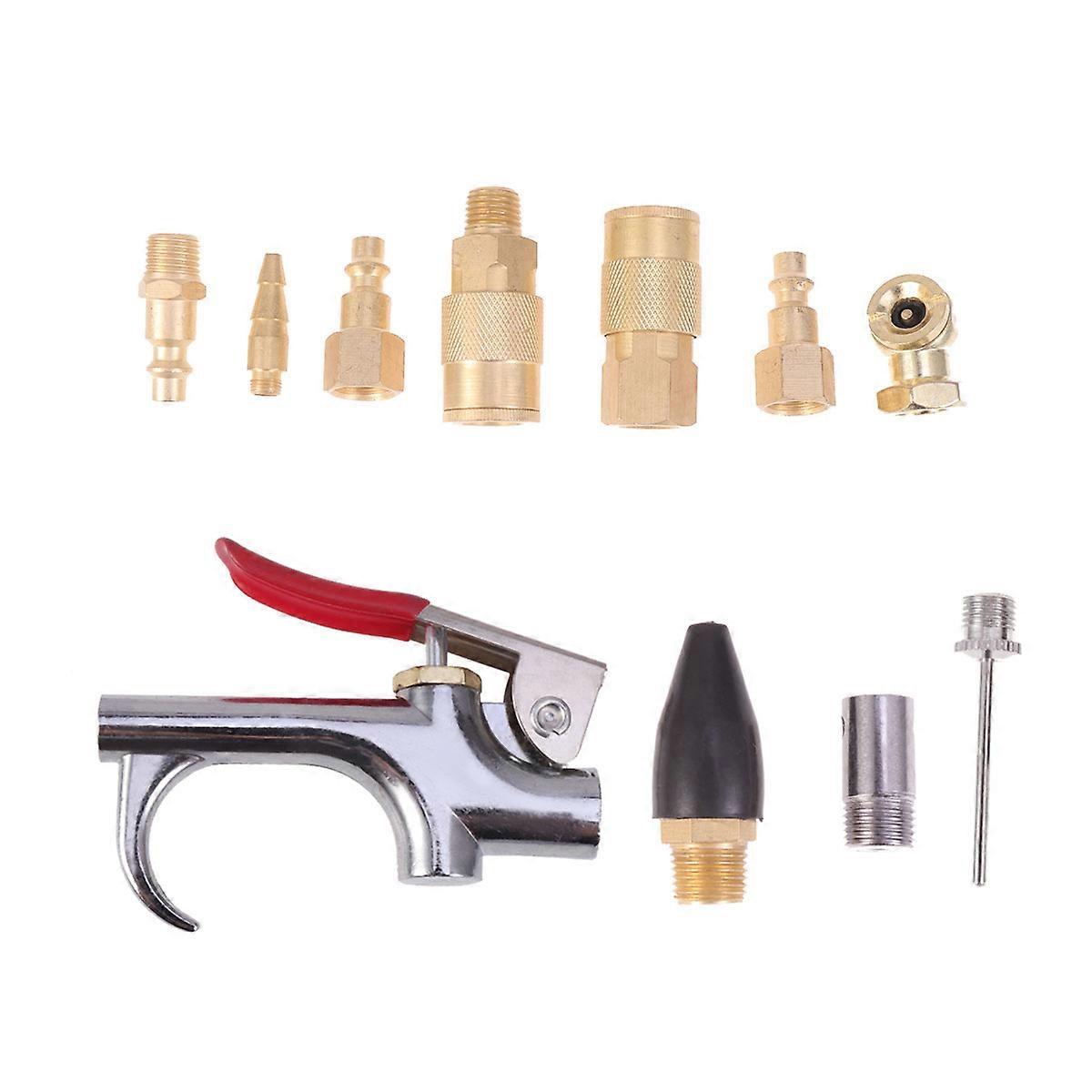 Copper Pneumatic Quick Connector with Air Blow 10 Nozzle Styles for Connecting 1/4 Inch Size