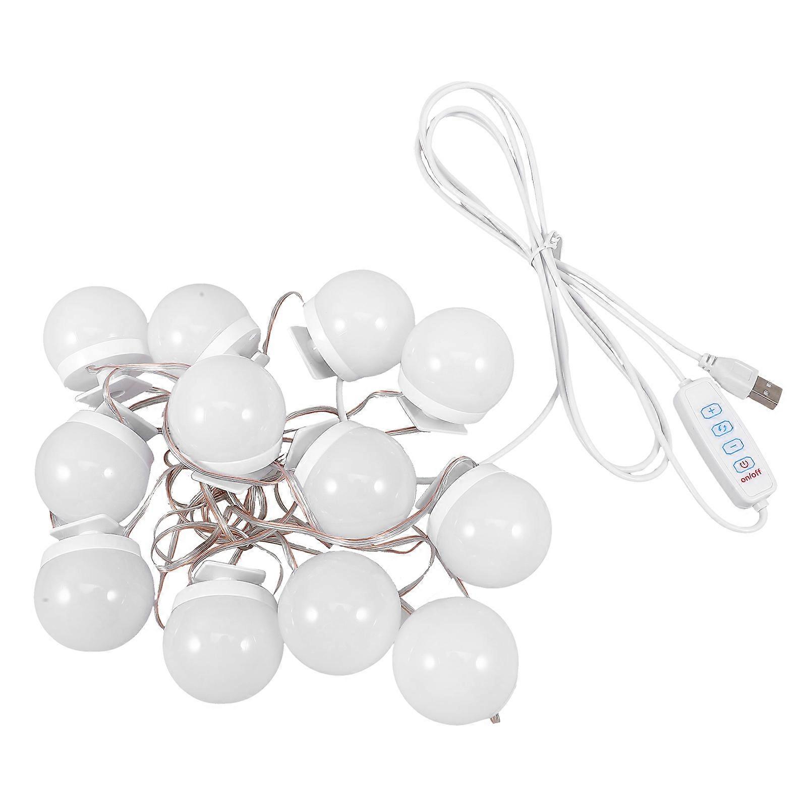 12pcs Mirror Front Light USB Makeup Light with Brightness Adjustable Vanity Fill Lamp