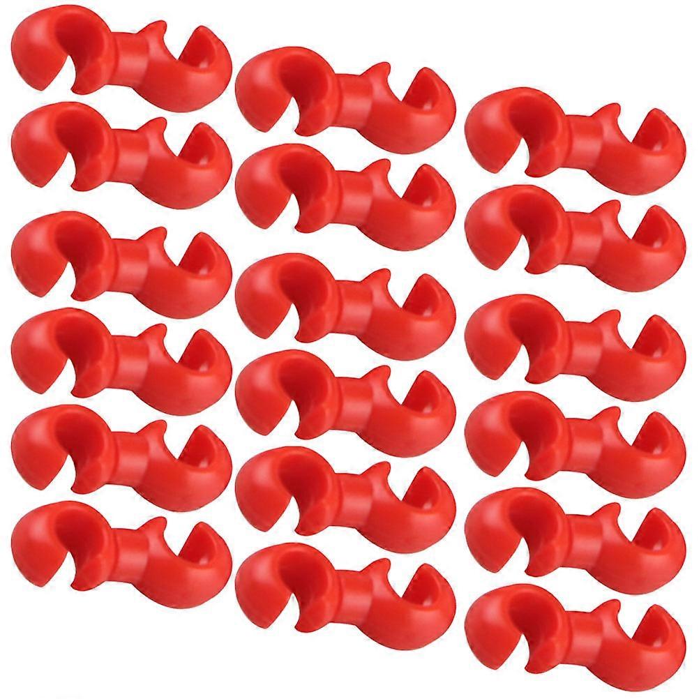 Line Organization 20Pcs Brake Cable Clips Alloy Clamp Suitable For Bicycle Repair And Cable Organization Red Durable Construction