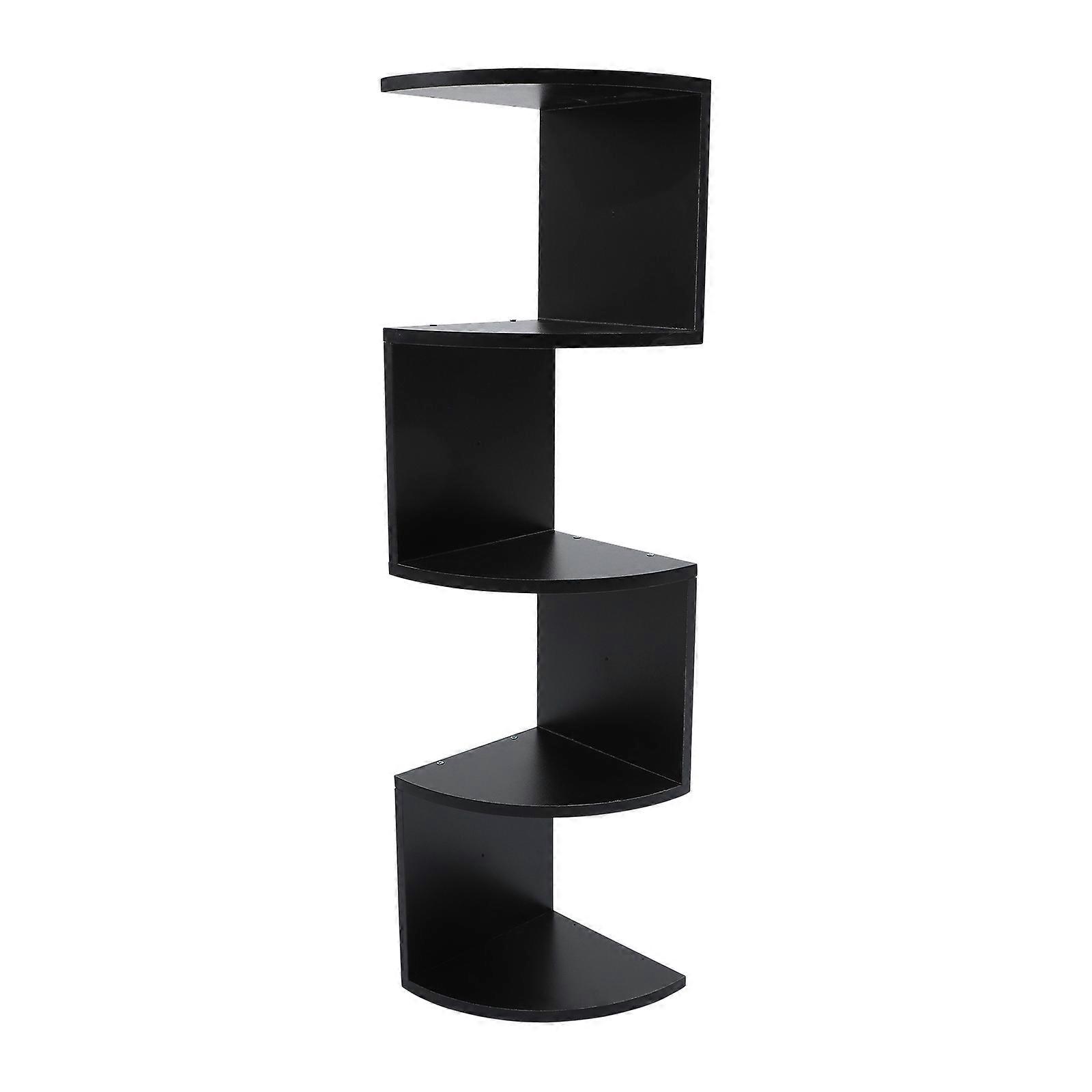 Creative Wall Mounted Storage Rack for Books and Plants Black Synthetic Material 70 Characters