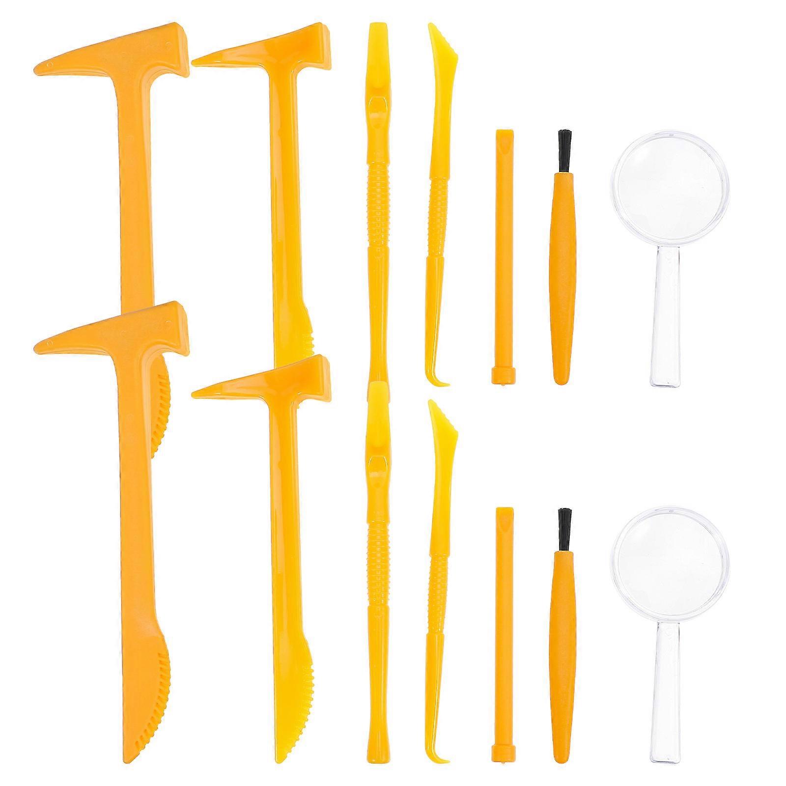 1 Set Digging Tools Educational Kit for Boys – Includes Brushes, Hammer & Magnifying Glass to Enhance Creativity and Science Learning Through Pretend