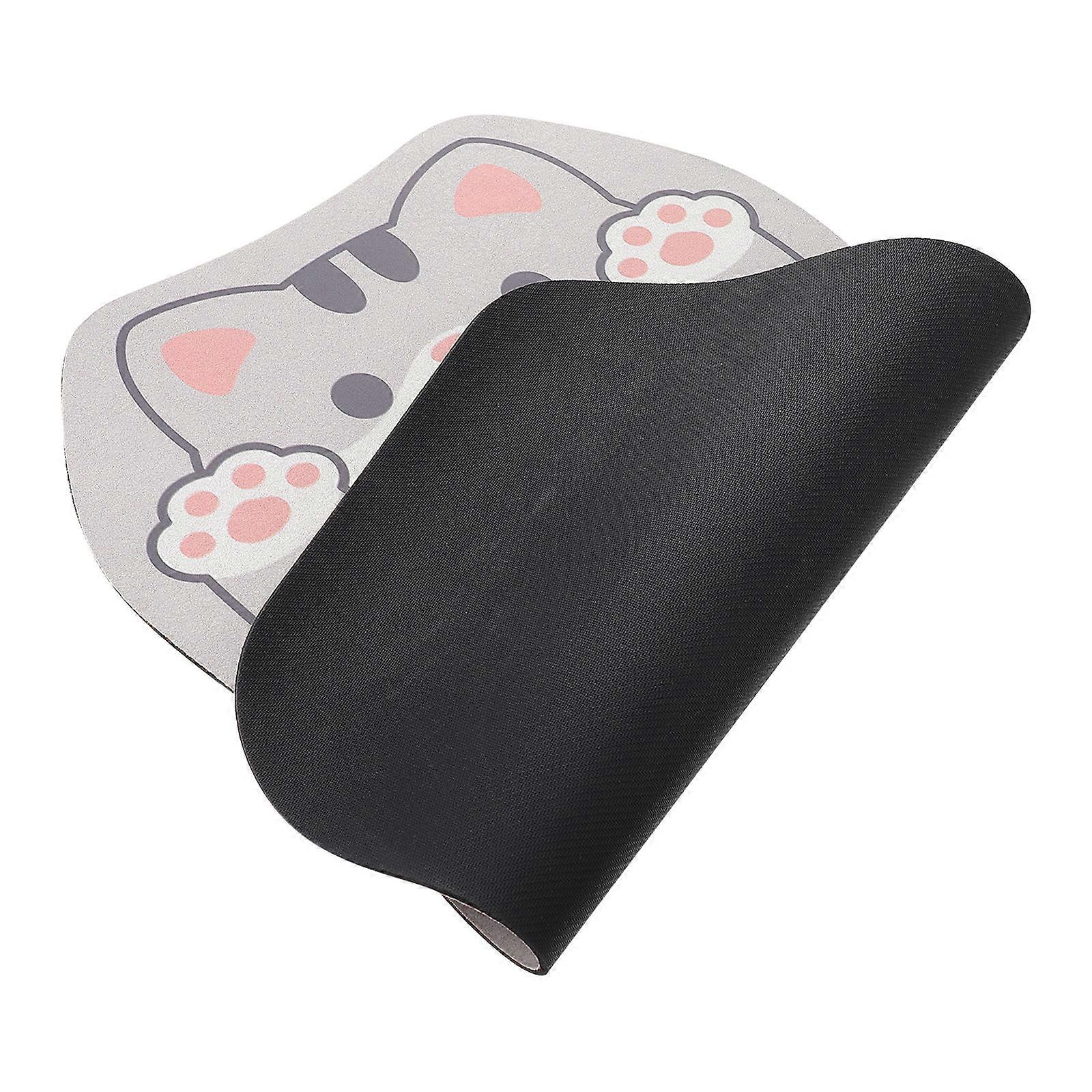 Water Absorbent Floor Mat Grey Polyester with Versatile Placement for Indoor Use