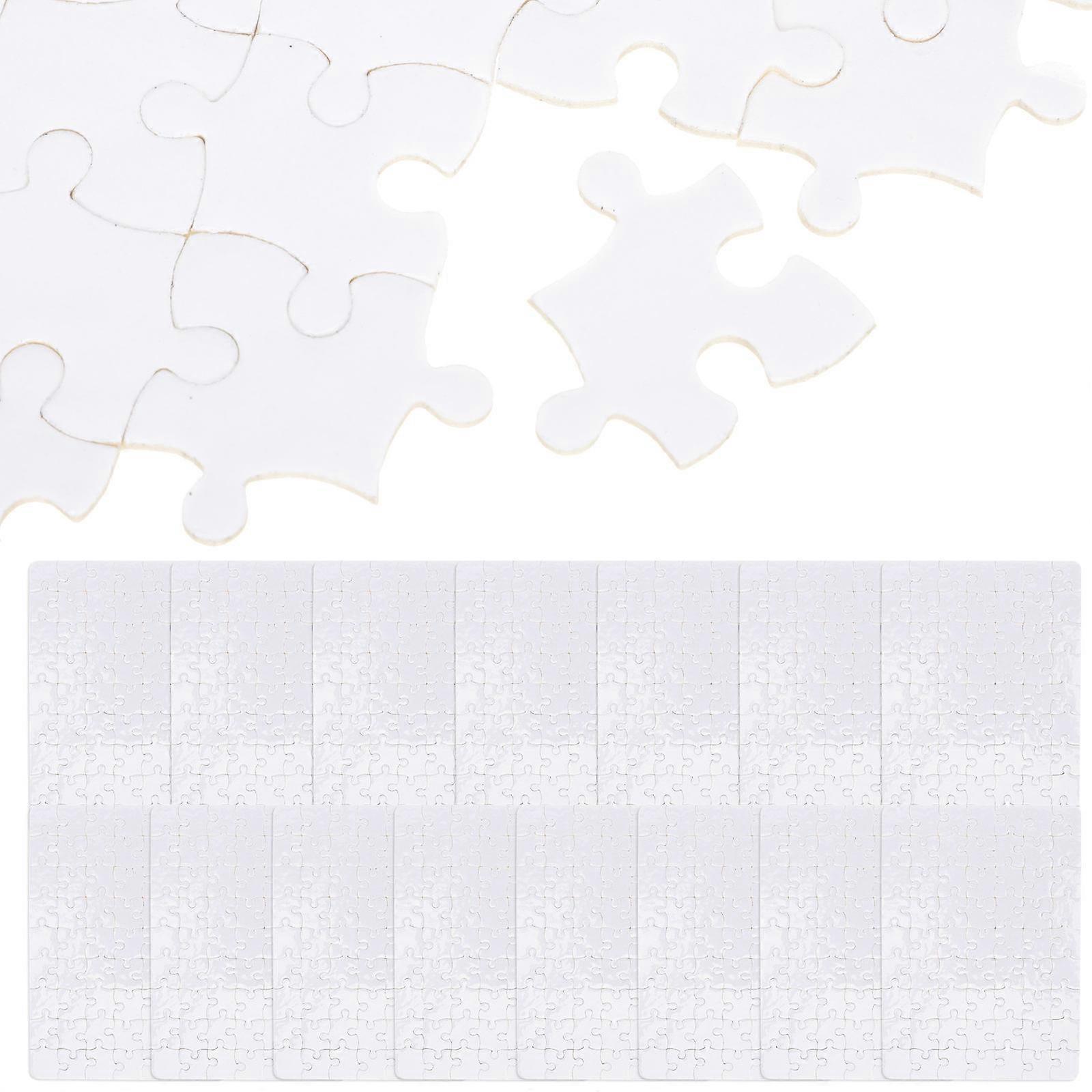 Puzzle Making Kit 15Pcs Blank Puzzle Pieces For Birthdays And Showers With Heat Transfer Function In White Color