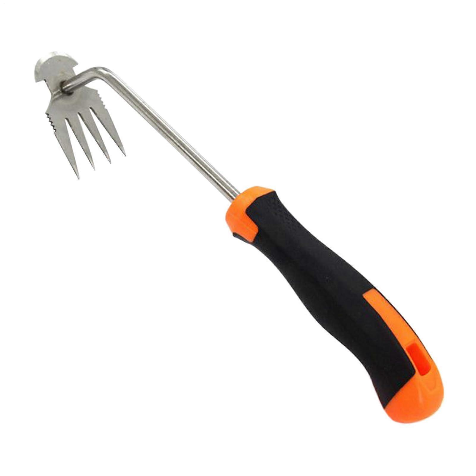 Weed removal tool, gardening with rubber grip, for gardening, for root weeding, tool for digging and transplanting, striking head tip.