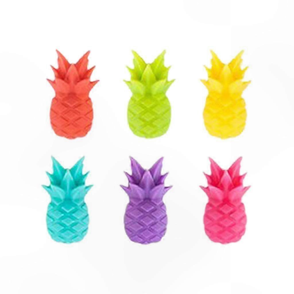 Set of 6 Pine-Shaped Drink Glass Charms for Parties and Events