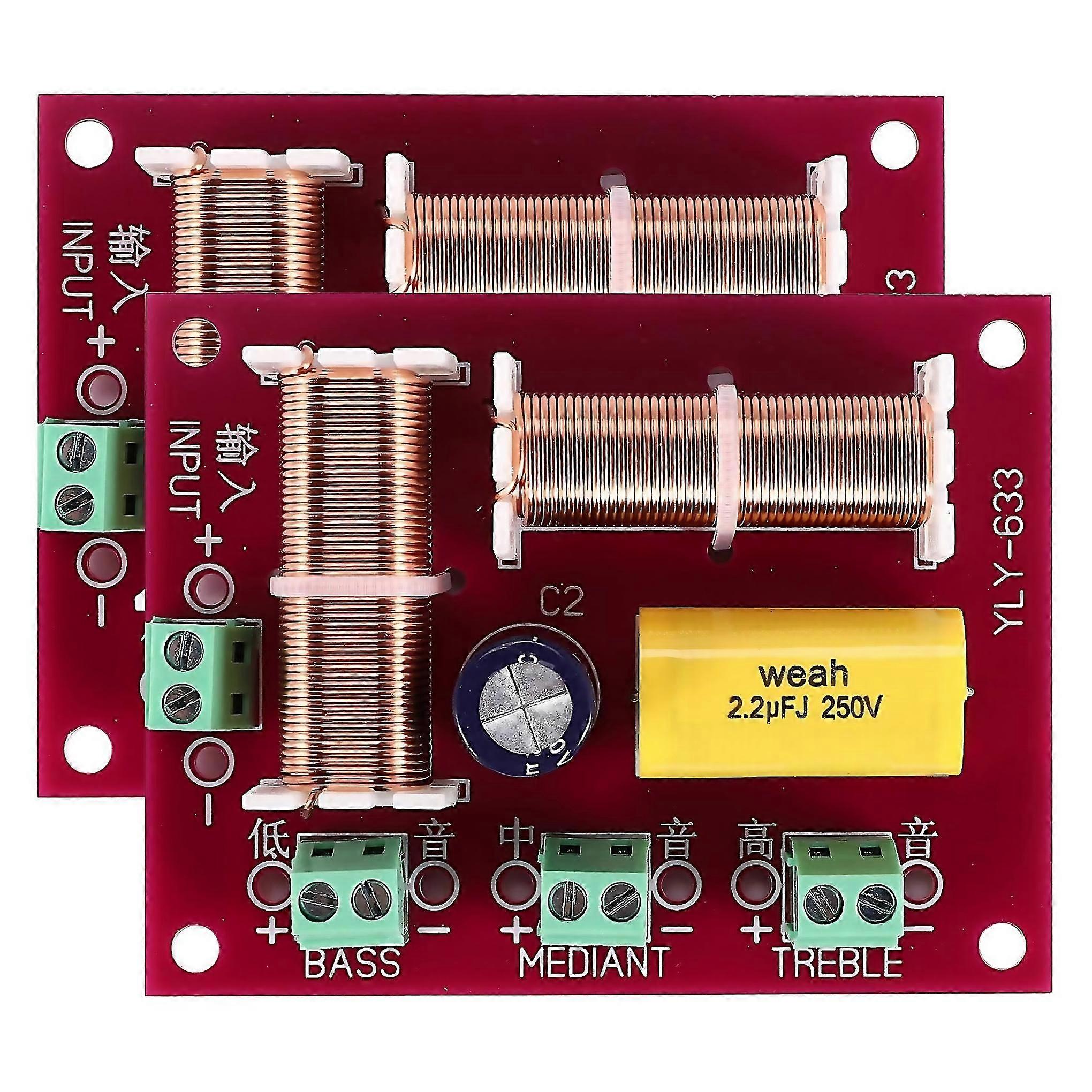 For 2pcs 200w 3 way audio speaker crossover treble midrange bass independent crossover speakers