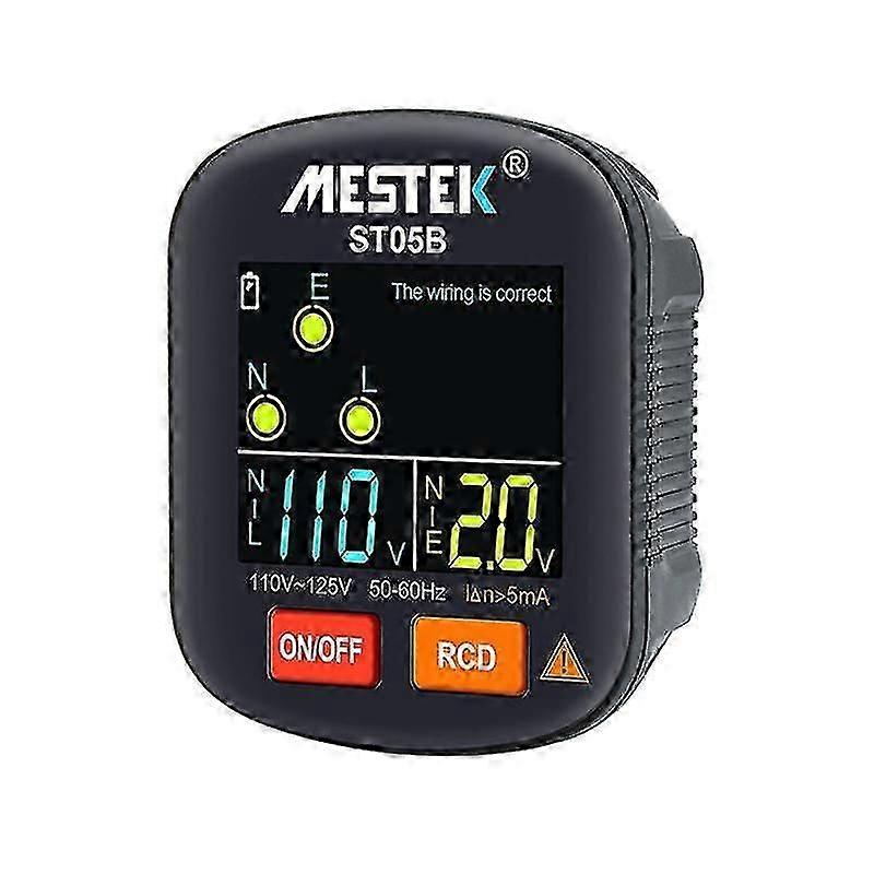 For Mestek St05 Socket Tester Outlet Tester Rcd Gfci Ncv Test Us Plug